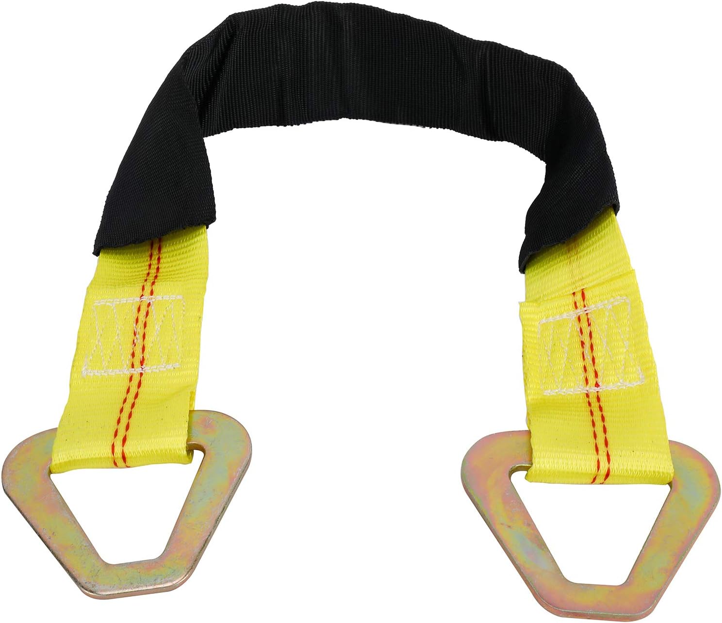 4 pcs 22"x 2"Axle Tie Down Straps with D-Ring and Protective Sleeve 3300 Pound Capacity Used for Car, Truck, Trailer, UTV