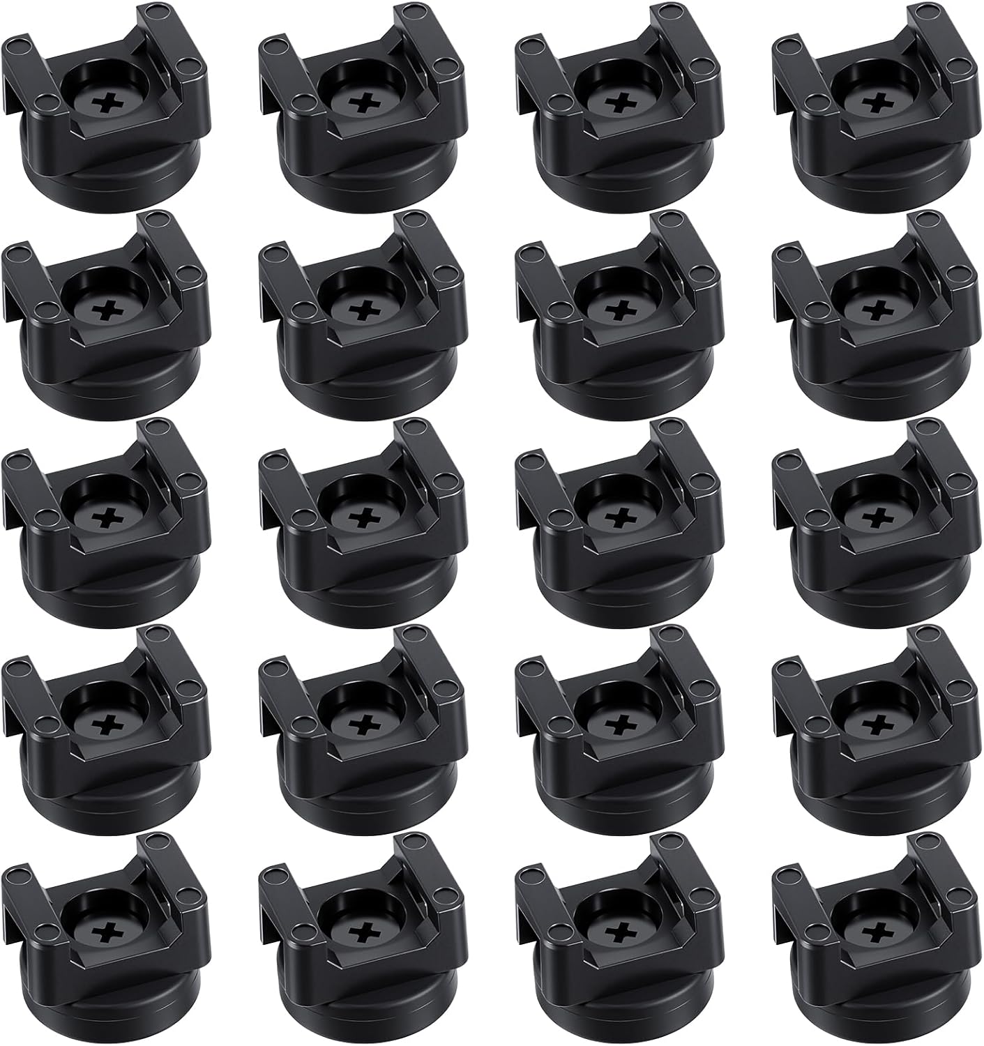 20 Pcs Magnetic Zip Tie Mount Base Black Magnetic Cable Clips Wire Holder Multipurpose Cable Ties Management Base Electrical Supplies for Wire