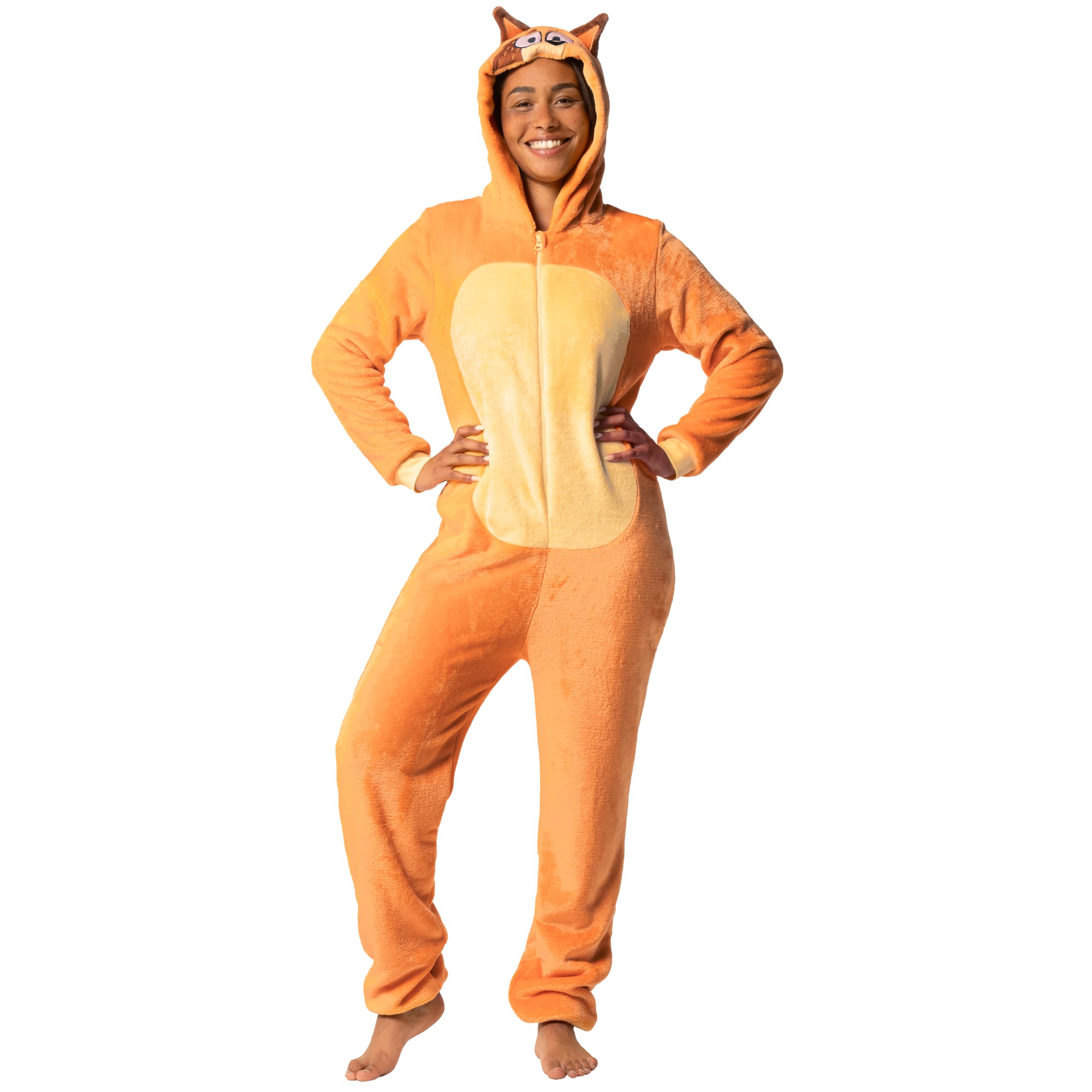 Bluey Women's Orange Onesie For Chilli Onesie, Fleece Onesies For Sizes Xx Large