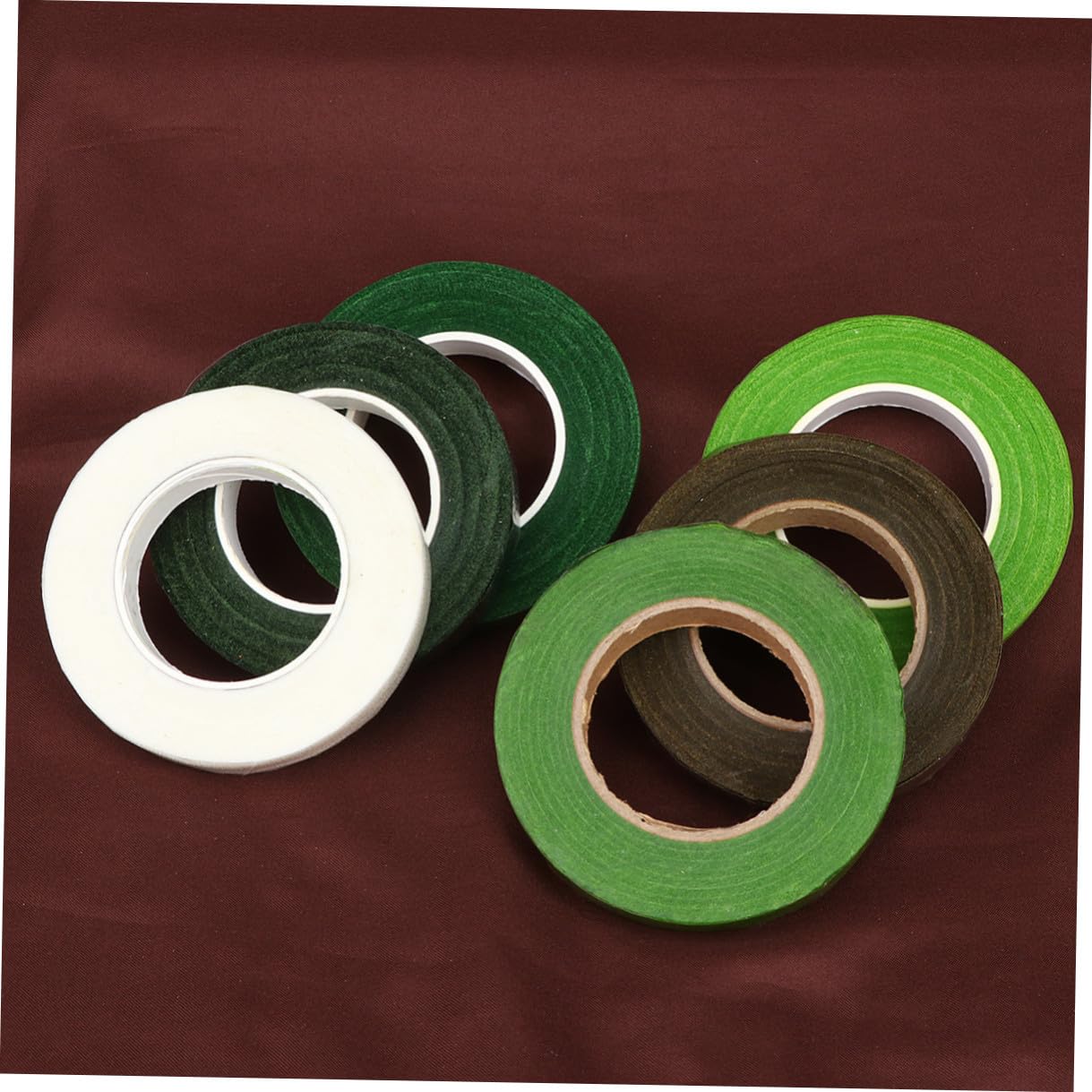 Mobestech 6 Rolls Colorful Floral Tape Stem Wraps Flower Tape DIY Bouquet Wrapping for Florists and Home Decor with Mixed Colors 1.2cm X 30 Yards Random Color