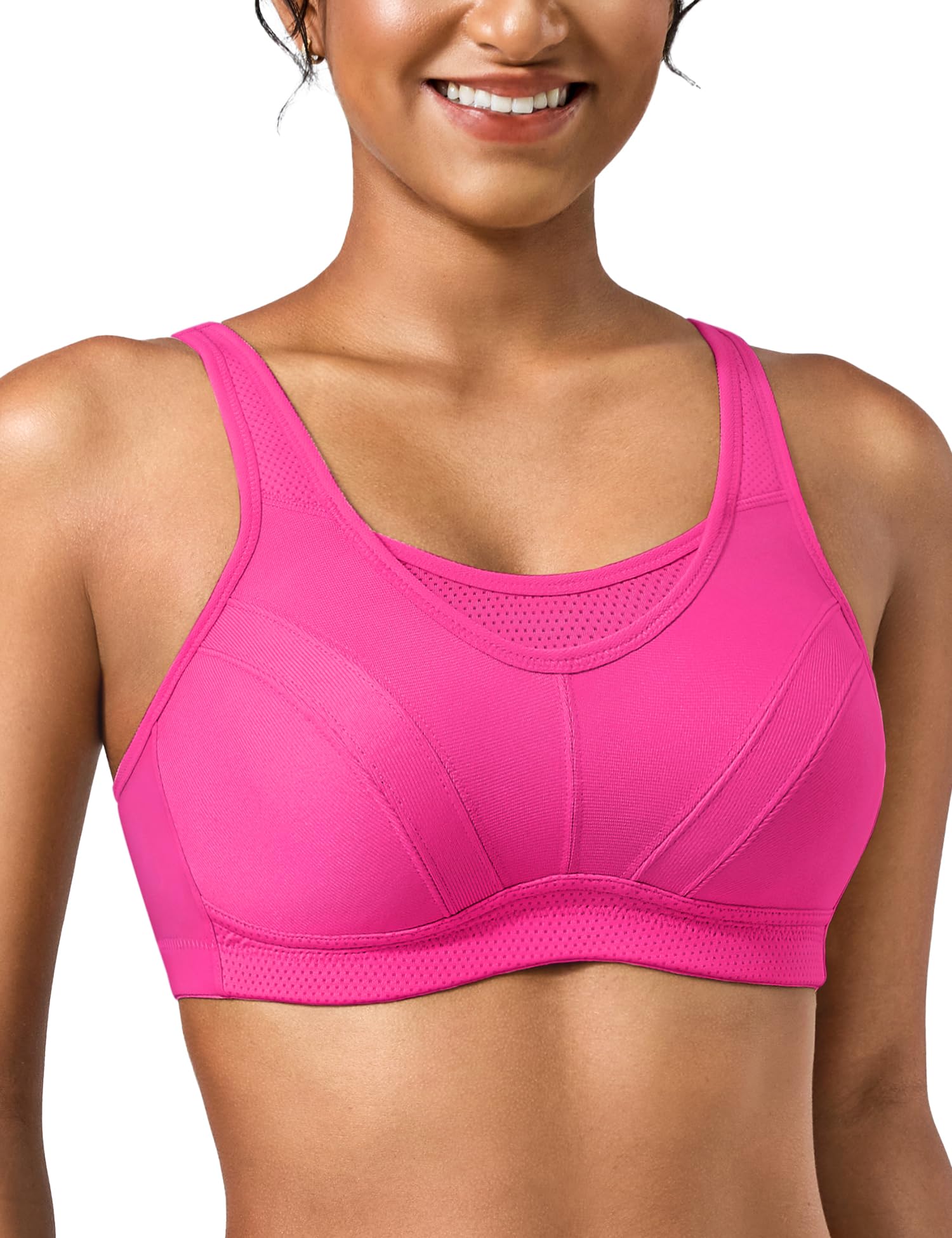 WingsLove Women’s High Impact Comfort Full Support Non Padded Sport Bra
