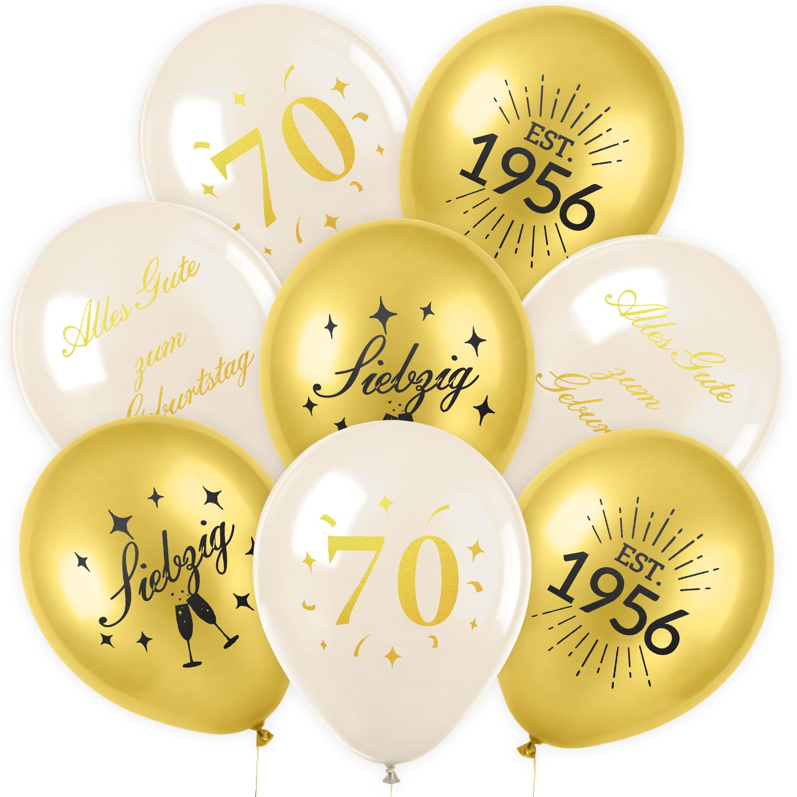 36 Stück Deko zum 18. Geburtstag, Happy Birthday Luftballon zum 18. Geburtstag für Männer und Frauen, Schwarzgold, Avocadogrüngold, Milchweißgold