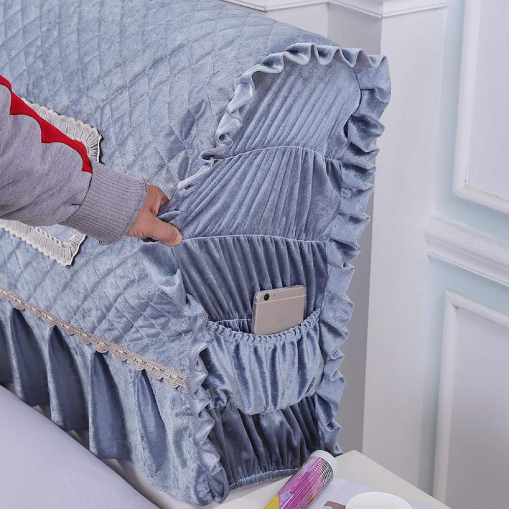 Fodera Copri Testata Letto Copertura Testiera Letto Matrimoniale Singolo Elastica per Letto Fodera Protezione Elastico all-Inclusive Copritestiera Letto (Color : S, Size : 150cm