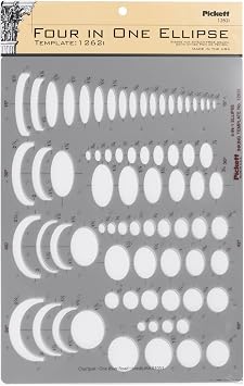 Pickett Four-In-One Ellipse Template 1262I