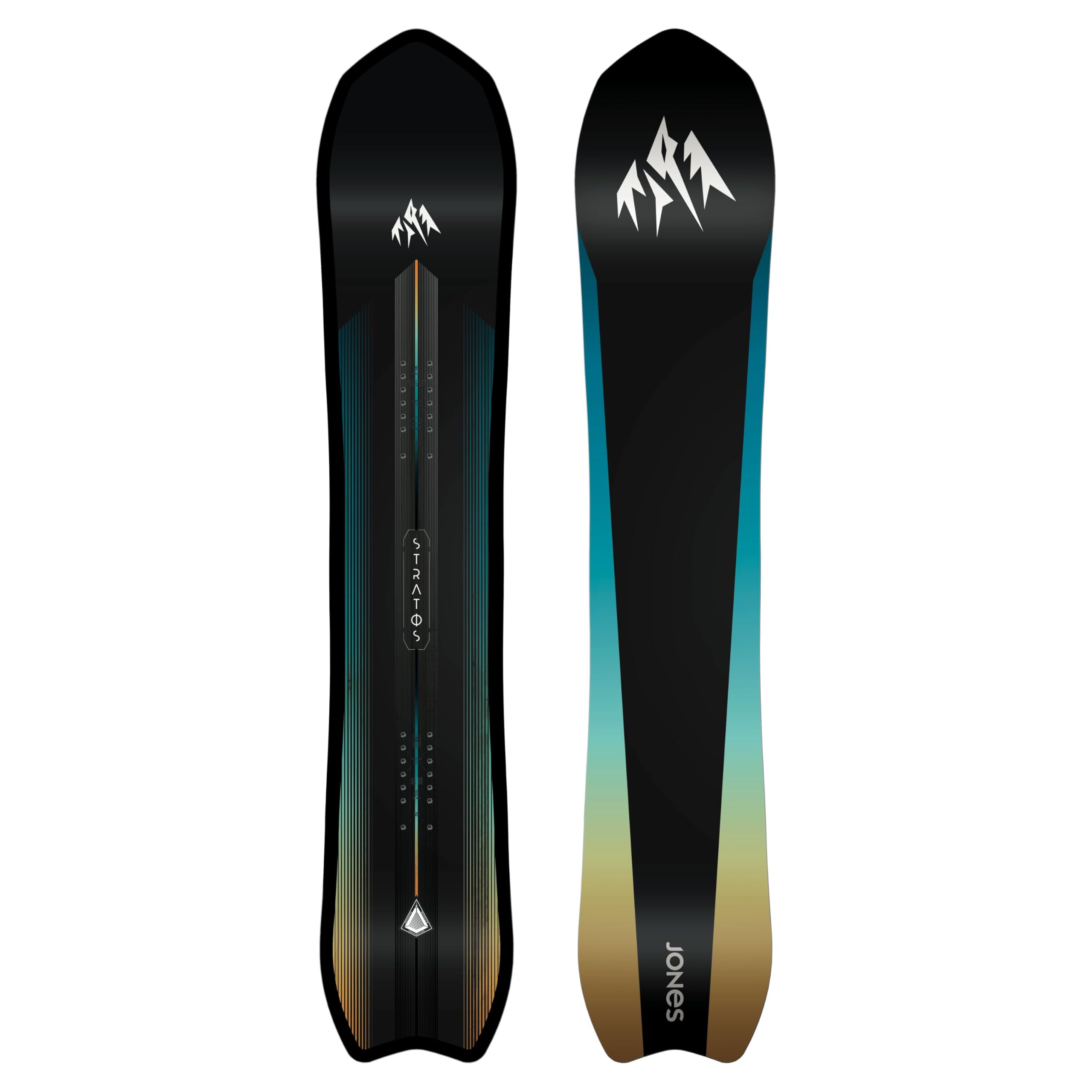 JONES - Snowboard Stratos, Ideal for All-Conditions freeriding, Freestyle and Carving, Size 161W , Color Black