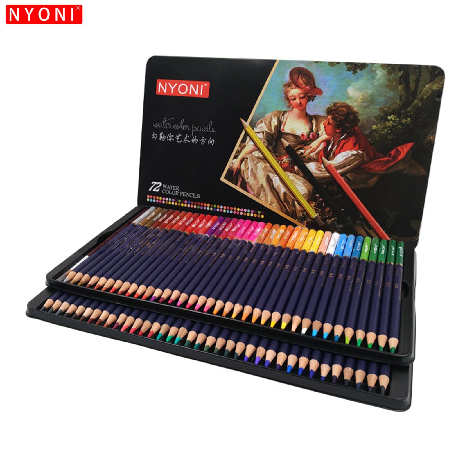 Amazon | プロフェッショナル水彩色鉛筆セット 12/24/36/48/72/100