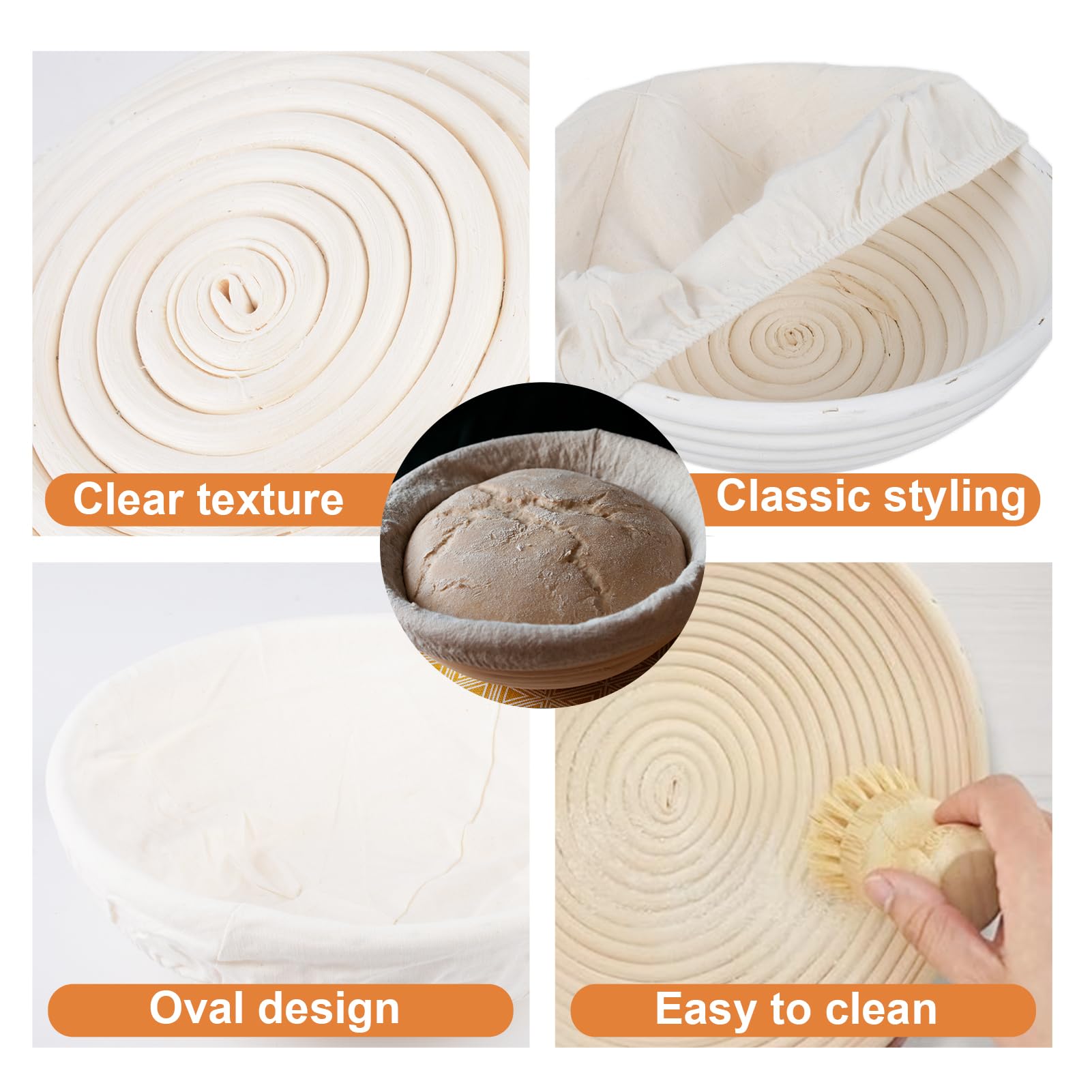 Sauerteig-Starter-Set mit Gärkorb und Backwerkzeugen, professionelles Sauerteig-Brot-Backzubehör, 14-teilig