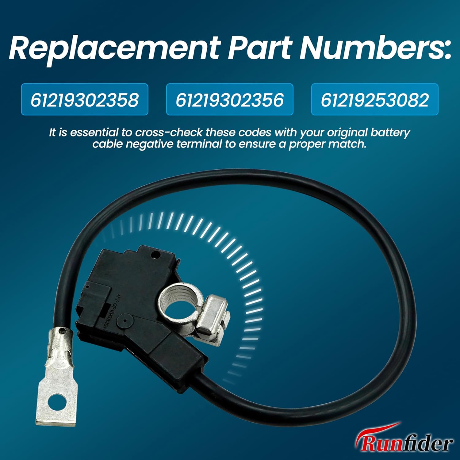 61219302358 61219302356 61219253082 Intelligent Battery Negative Terminal for BMW 5 6 7 Series / F18 F01 F02 F07 F10 / X1 X3 X5 X6 2009-2017, Battery Cable Negative & Sensor Primary