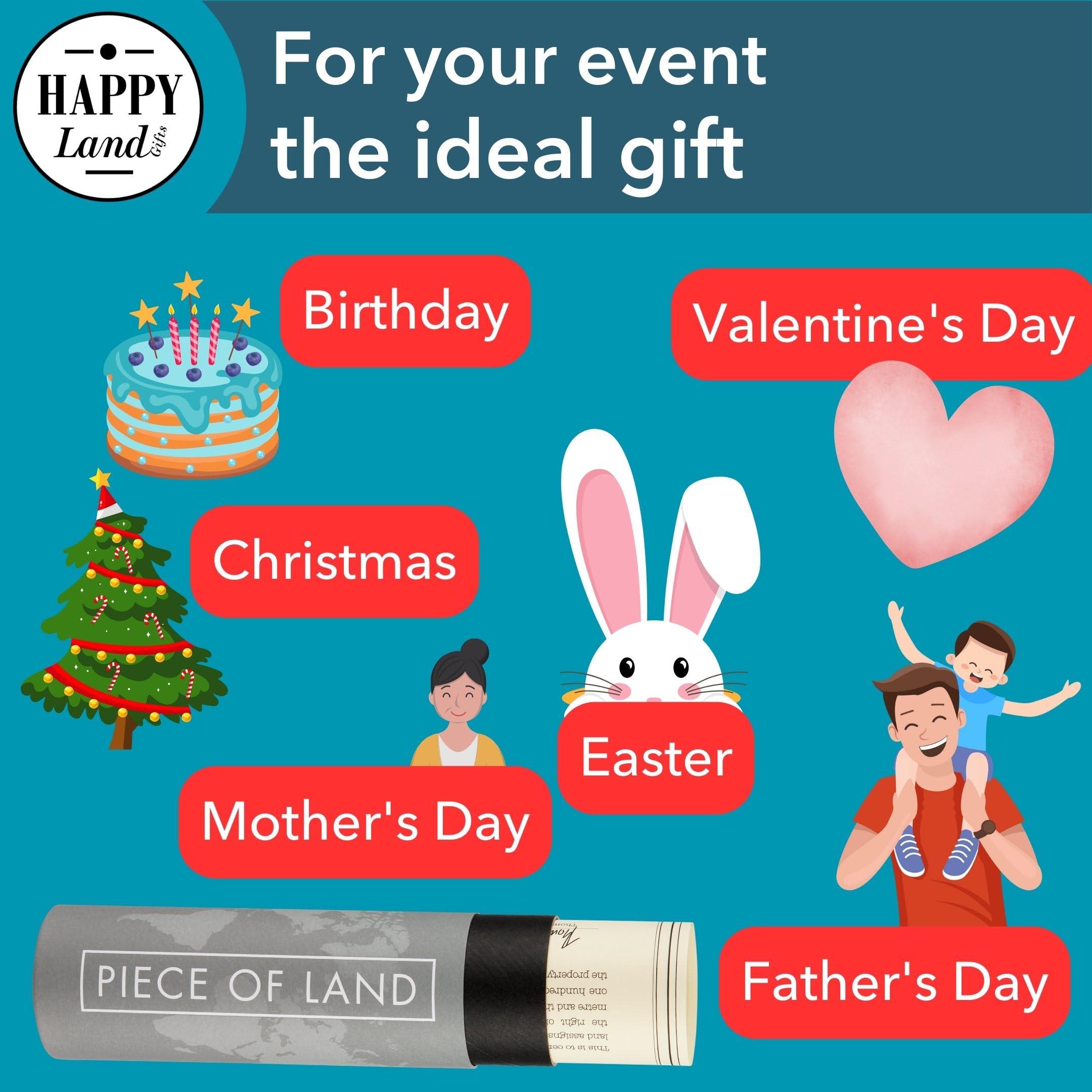 happylandgifts® Trozo de terreno real - FRANCIA | Un obsequio único | Certificado personalizado de propiedad del terreno| Regalos franceses | Regalos románticos | París | Regalo de San Valentín — view 5