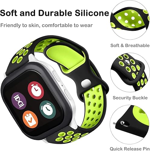Miniatura 3 de Paquete de 2 correas deportivas de silicona compatibles con Gizmo Watch 3 2 1Gabb Watch 3e 3 2 1syncupCosmo JrTrack Watch Band, correa de repuesto