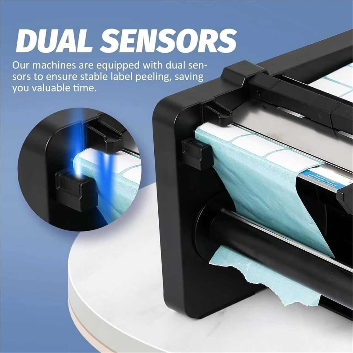 Automatic Label Dispenser - Electric Sticker Dispenser with 3 Adjustable Speeds, 20-130 mm Width and Height, Ideal for Barcode Labels, Enhancing Efficiency in Packaging and Shipping