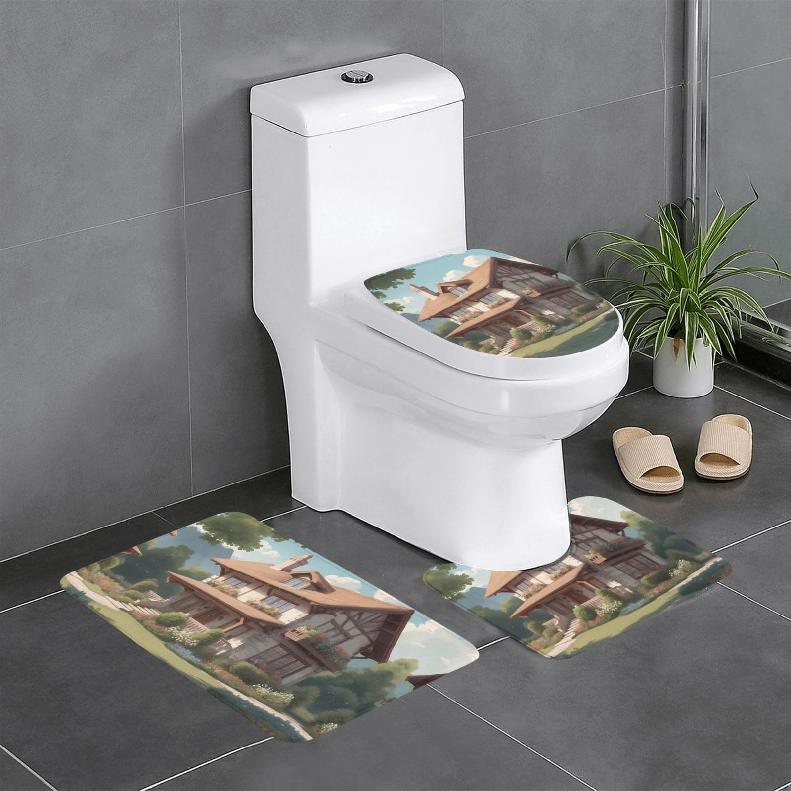Tapis de salle de bain antidérapants Exquis Cottage contre les glissades