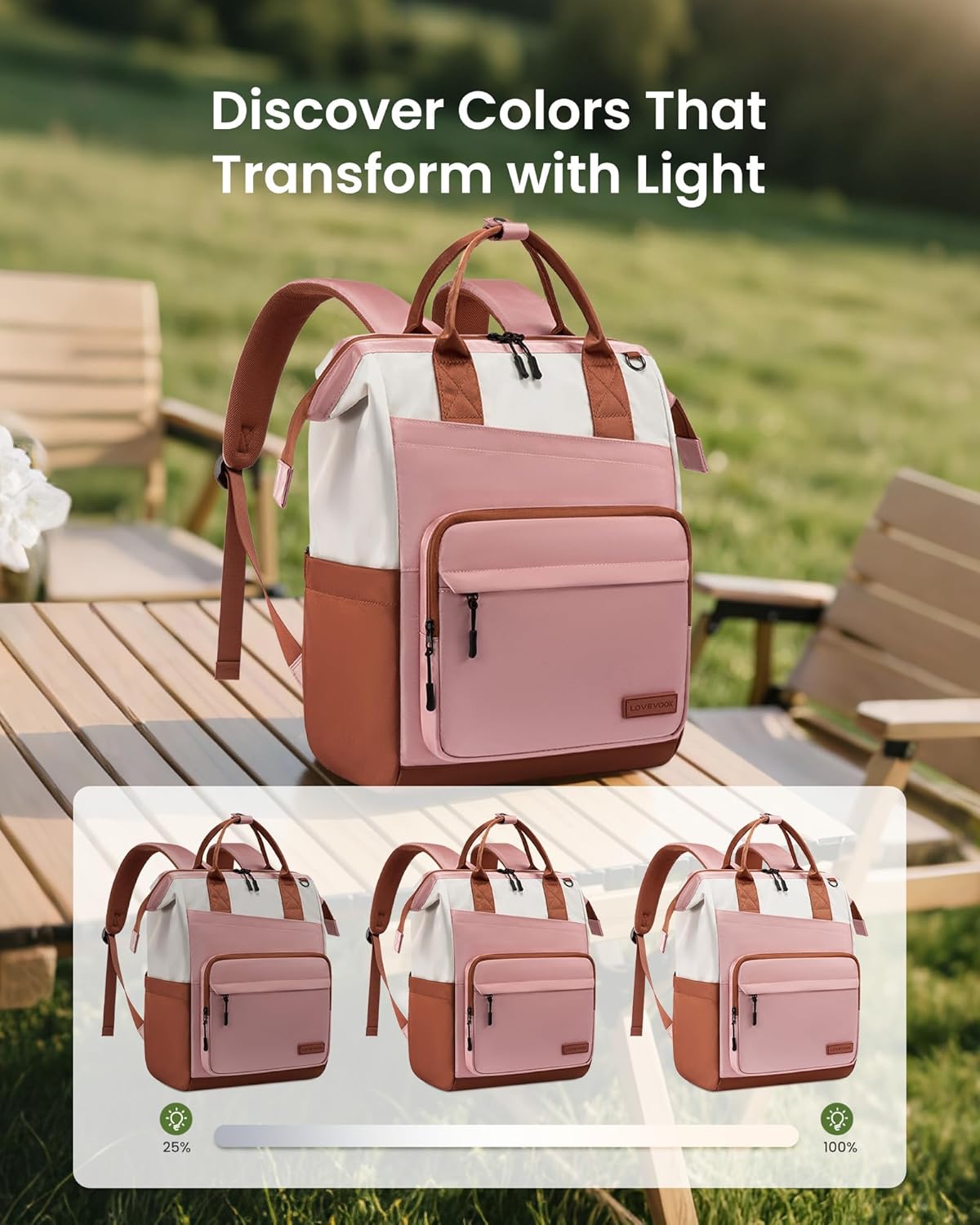 LOVEVOOK Laptop Backpack for Women, 15.6 Inch Travel Backpack for Work College Business, Water Resistant Teacher Nurse Bag with Large Capacity, School Bookbag Bags Cute Daypack for Woman Girls - Image 7