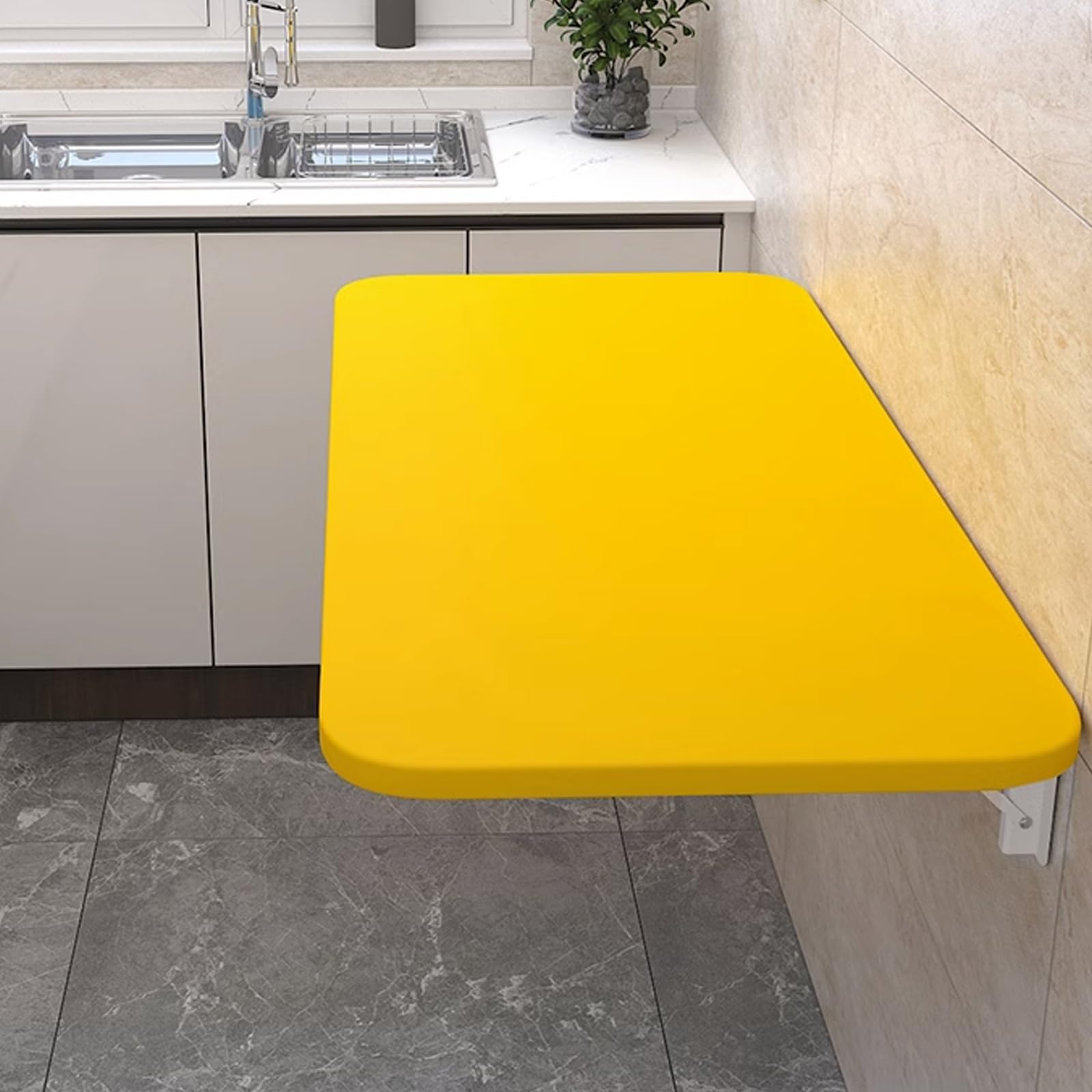 GHFXSCV Heavy Duty Wall Mounted Folding Table with Bracket for Laundry Room Kitchen Home Bar Multifunctional Table for Kitchen Dining Room and Office
