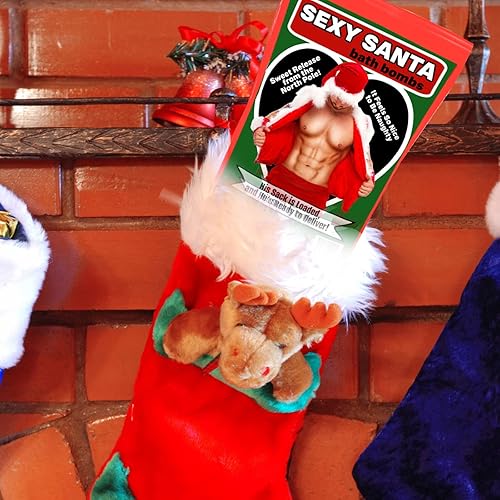 Miniatura 5 de Bombas de baño sexy de Papá Noel, bombas de baño rojas para mujeres, regalos de Navidad para adultos, regalos divertidos para rellenar calcetines