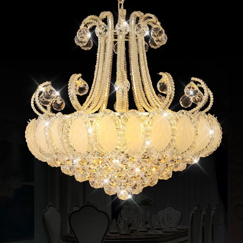 SXECAEPS Modern creative chandelier Indoor Light Crystal Led Lamp, Home Creative Restaurant Lights Decorative Living Room Bedroom Lighting Illumination/Gold40Cm