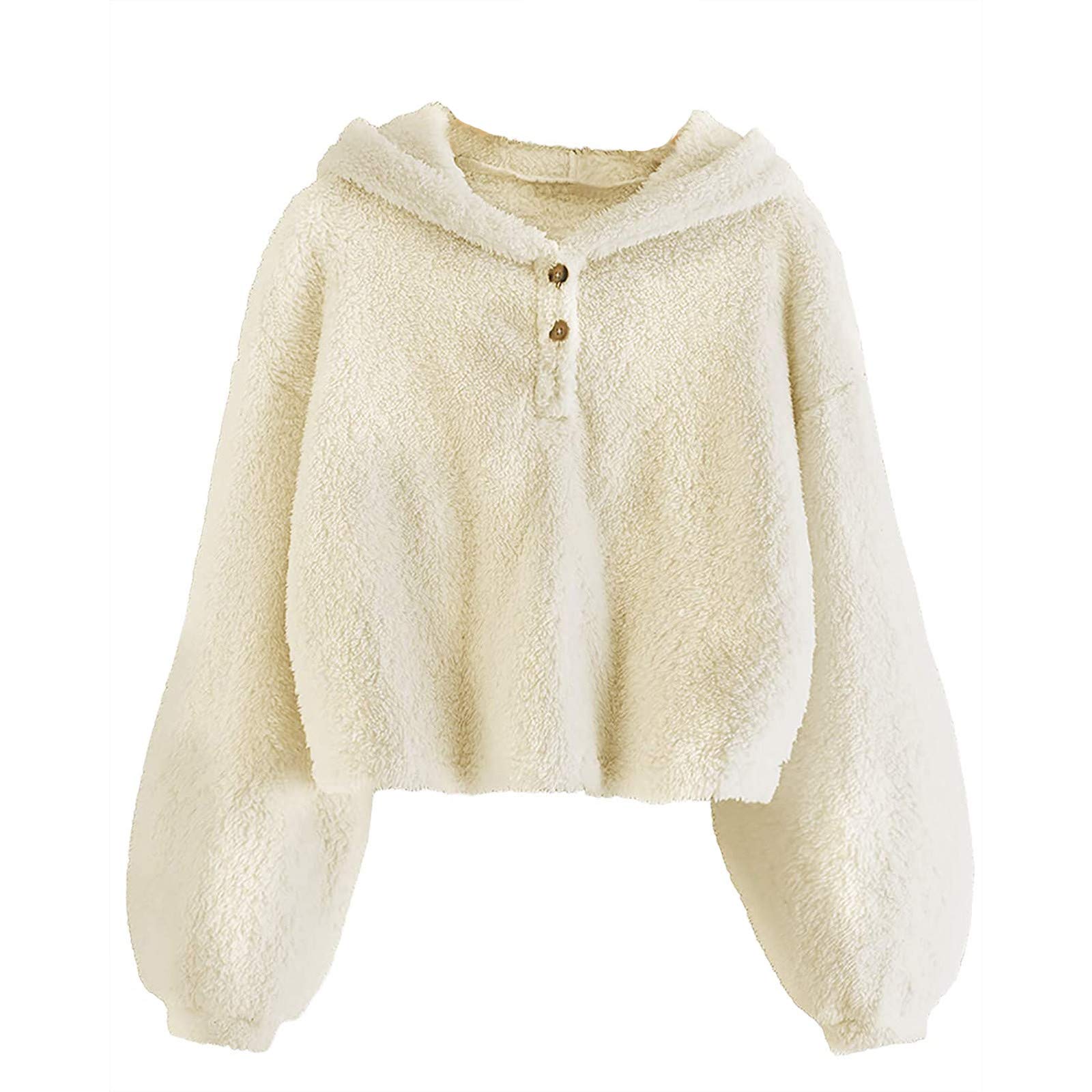 Sweat à Capuche Pelucheux Pour Filles - Automne Et Hiver
