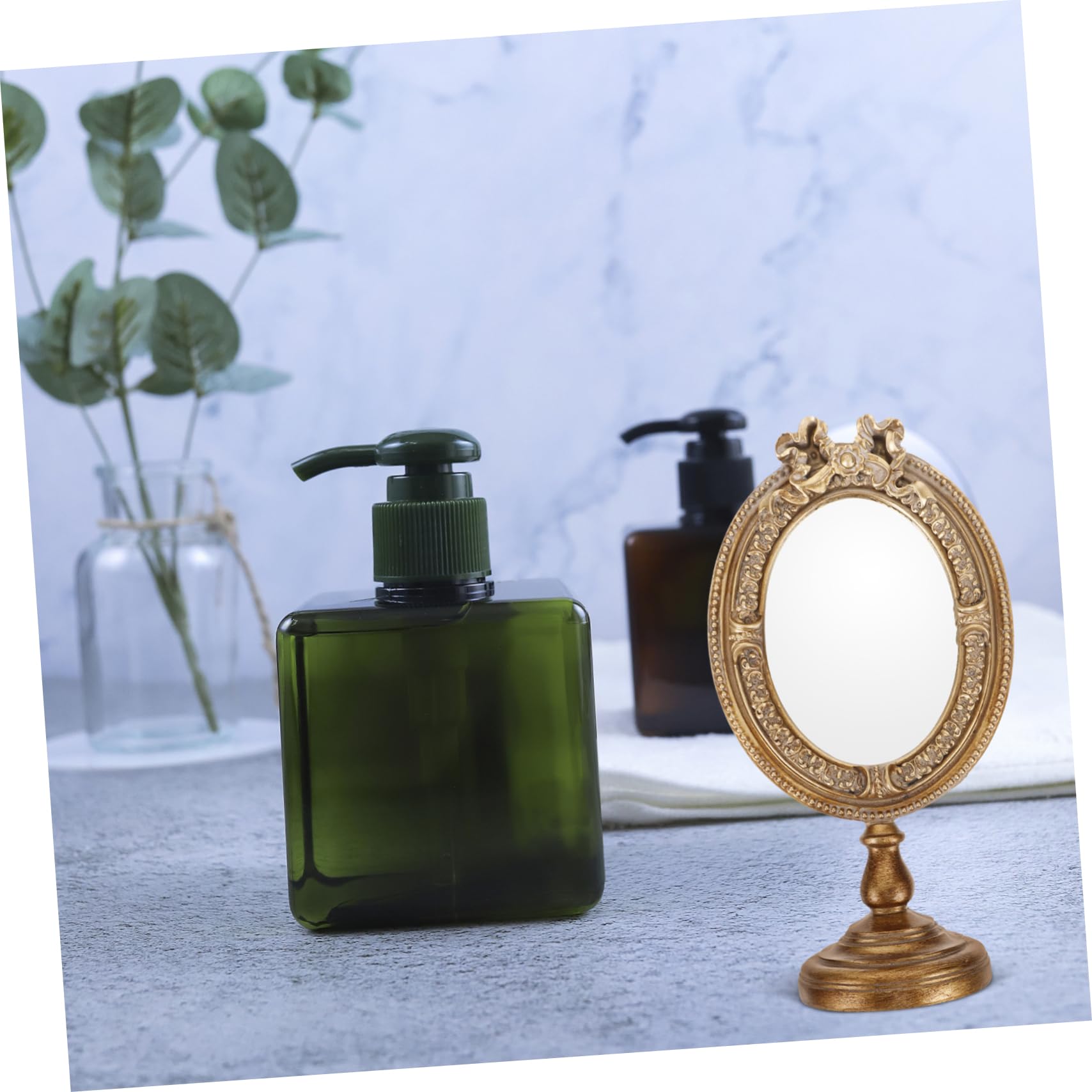 Healeved 3stücke Vintage Makeup Spiegel Mit Stabilem Standfuß Kompakter Tischspiegel Für Schlafzimmer Für Teenager Und Professionelle Makeup-künstler Langlebig Und Ästhetisch