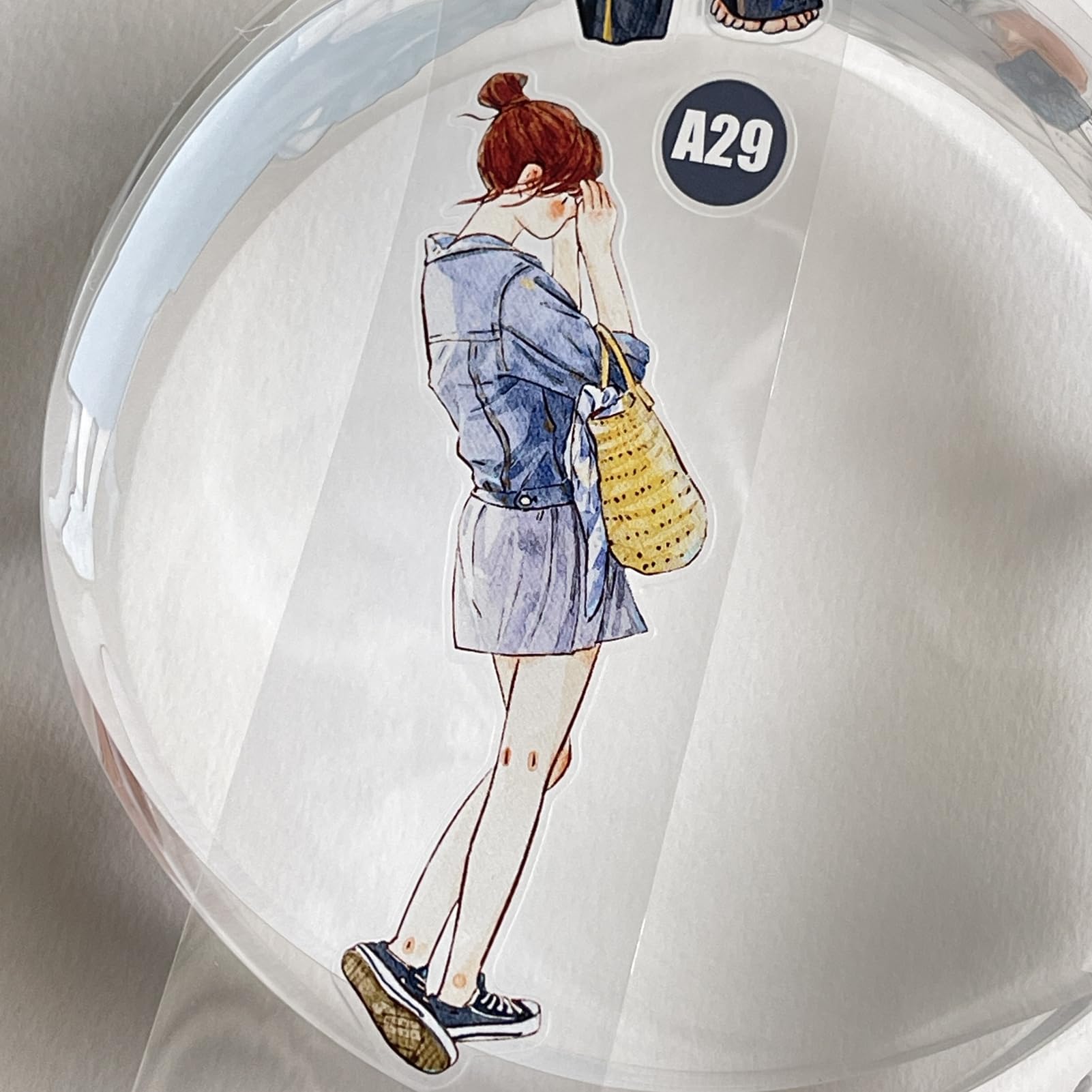 Seahorse Forest Vol5 A29 Stroll,Pre-Cut Clear PET Tape Stickers,Original Design,for Scrapbook Supplies,Scrapbook Tape Stickers,Junk Journal Supplies