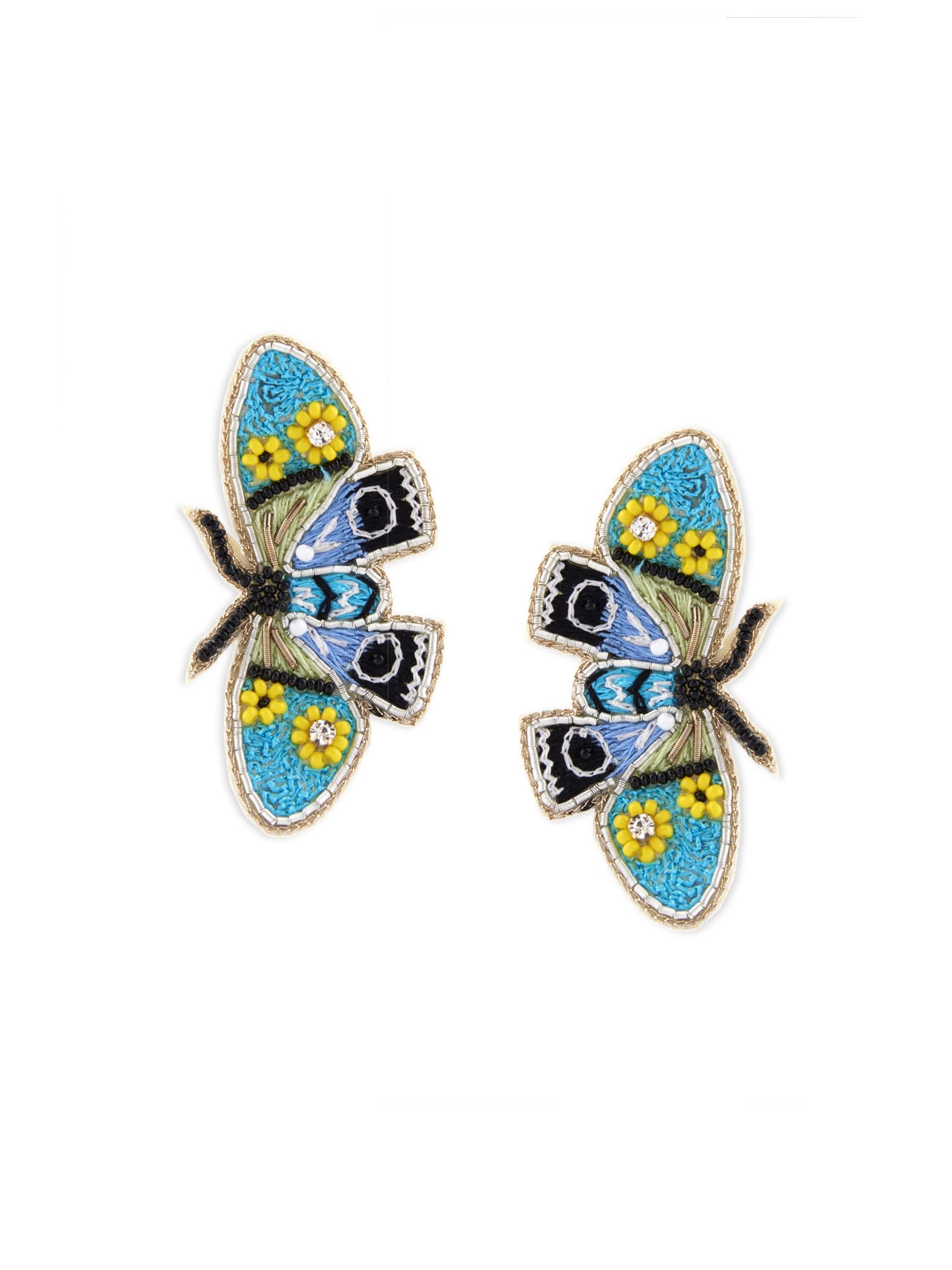 Zaveri Pearls Multicolor Beads Embellished Contemporary Butterfly Studs Earring For Women-ZPFK15665 (B0BTVSVB7D) Amazon Price History, Amazon Price Tracker