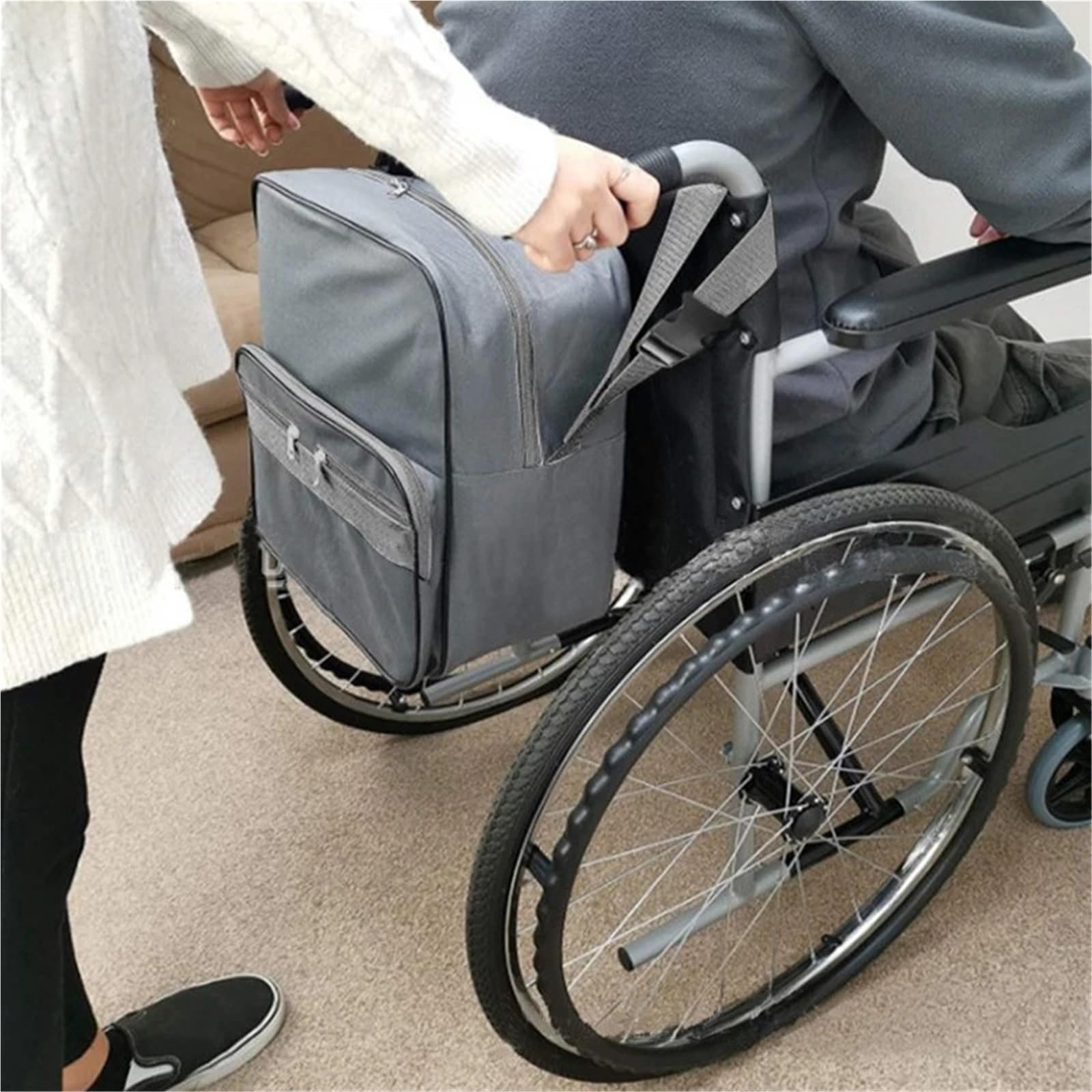 Bolsa Para Silla De Ruedas Bolsa trasera for silla de ruedas, bolsa de almacenamiento impermeable, bolsa de transporte de gran capacidad, mochila, bolsa colgante for Scooter de movilidad, bolsa de com