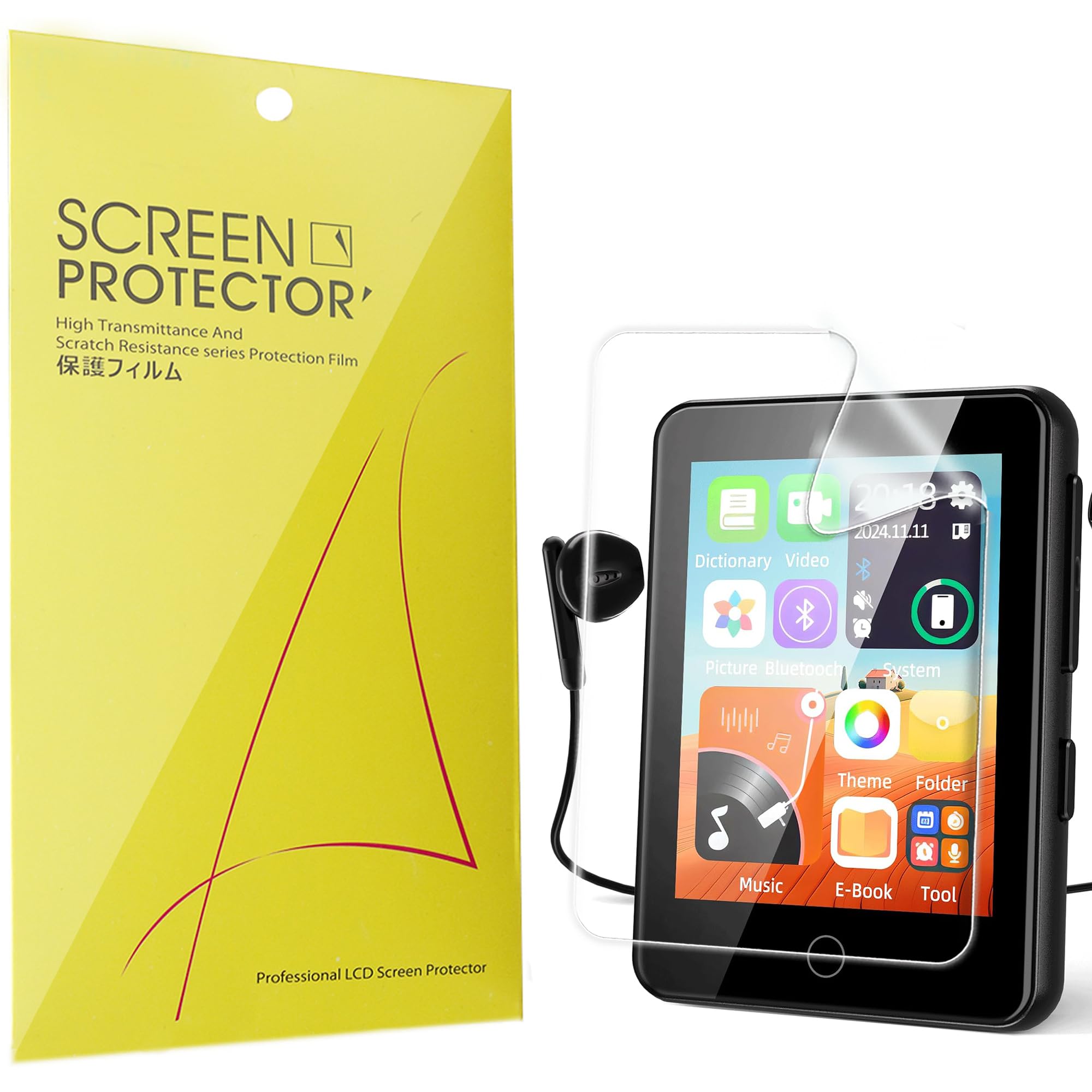 Lamshaw Compatible for PECSU S5 MP3 Player Screen Protector, [6 Pack] Full Coverage TPU Clear Film Compatible for PECSU S5 2.4