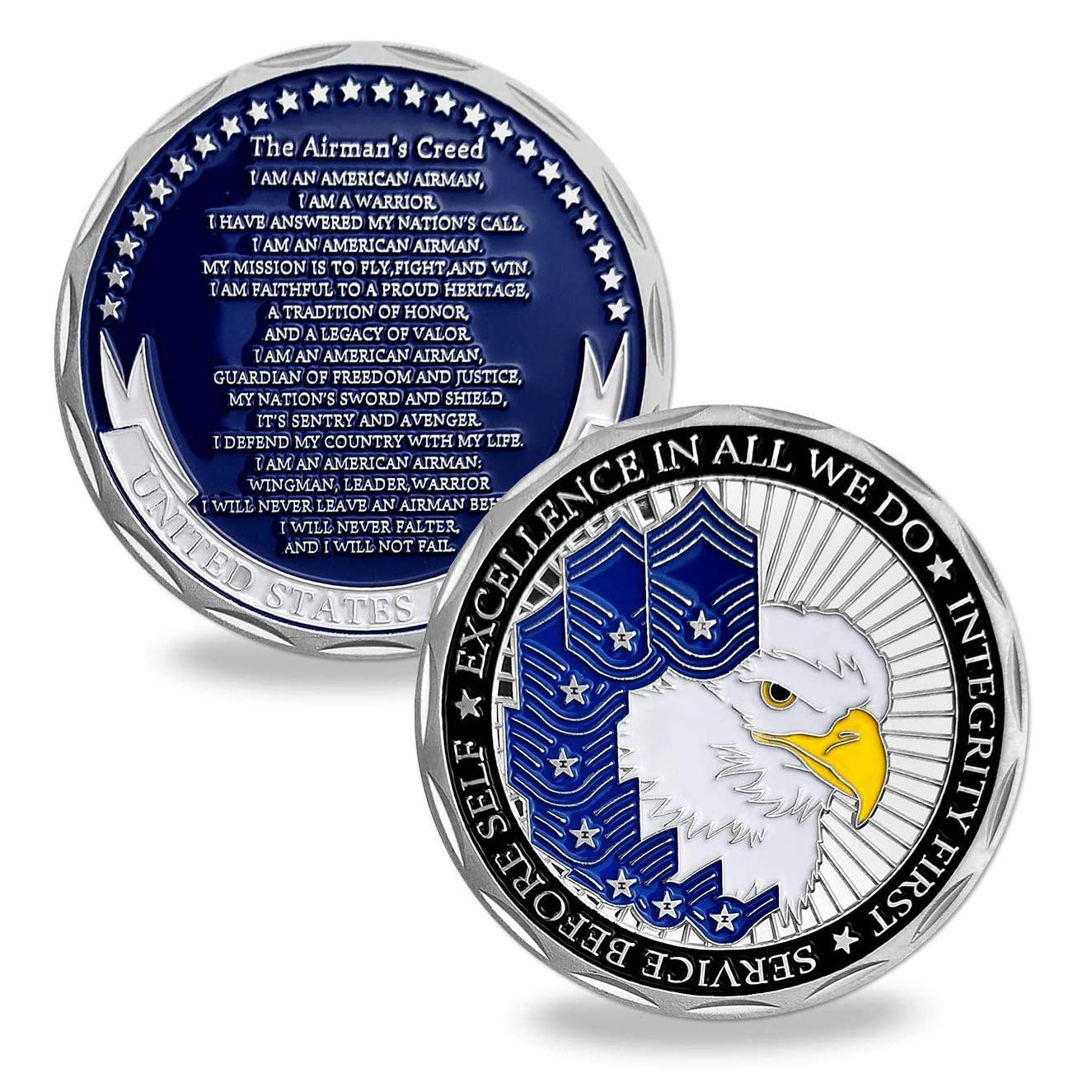 米空軍チャレンジ／Air Force Challenge Coin Amazon.com: United States Air Force Airman's Creed Military