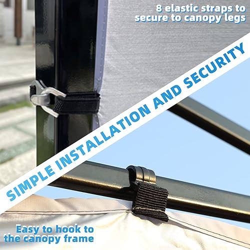 Miniatura 3 de Toldo instantáneo de 10 x 10 pulgadas para toldo emergente, paredes de toldo de 10 x 10 pulgadas para toldos al aire libre, paquete de 1 pared