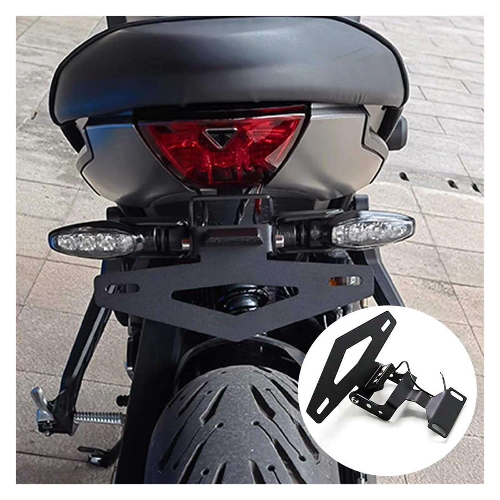 Telaio Porta Targa Moto Supporto Portatarga Per Triumph Per Trident660 Per Trident 660 Supporto Per Targa Posteriore Per Motocicletta Supporto Posteriore Regolabile Pieghevole