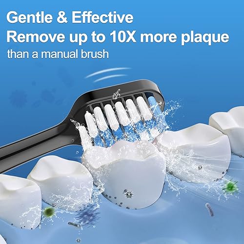 Miniatura 6 de Cabezales de repuesto para cepillo de dientes Waterpik Complete Care 5.09.0 (WP-861CC-01), STRB-5WB, paquete de 5, color negro