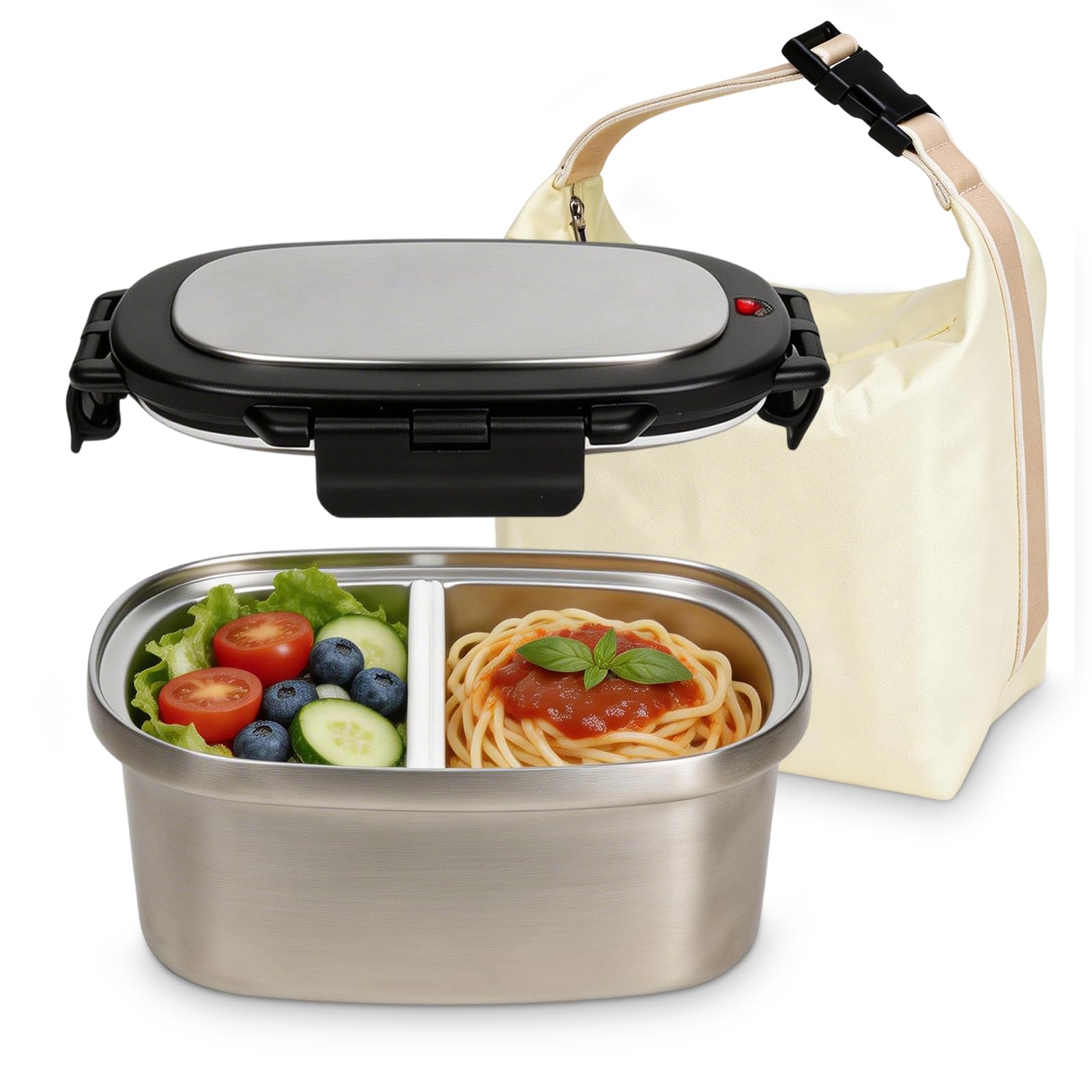 SIMPLYKLEEN 33Oz Stainless Steel Vacuum Insulated Lunch Containers with Bag | Double-Wall…