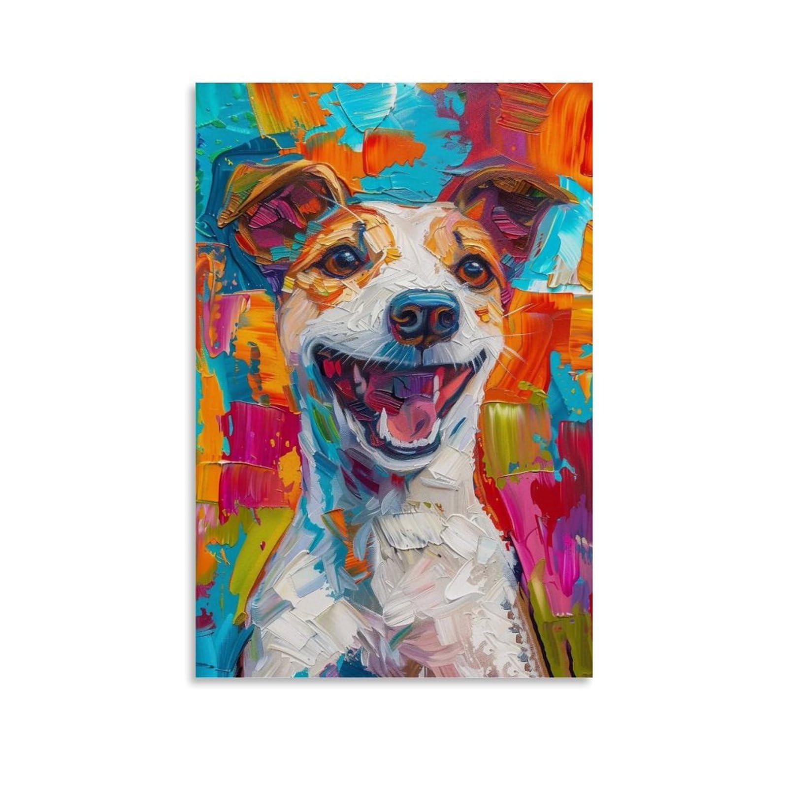 HUERYRYHY Joyful Russell 04 Poster Wall Art Canvas Vintage Aesthetic Painting Decor for Rooms 24x36inch Unframe-style