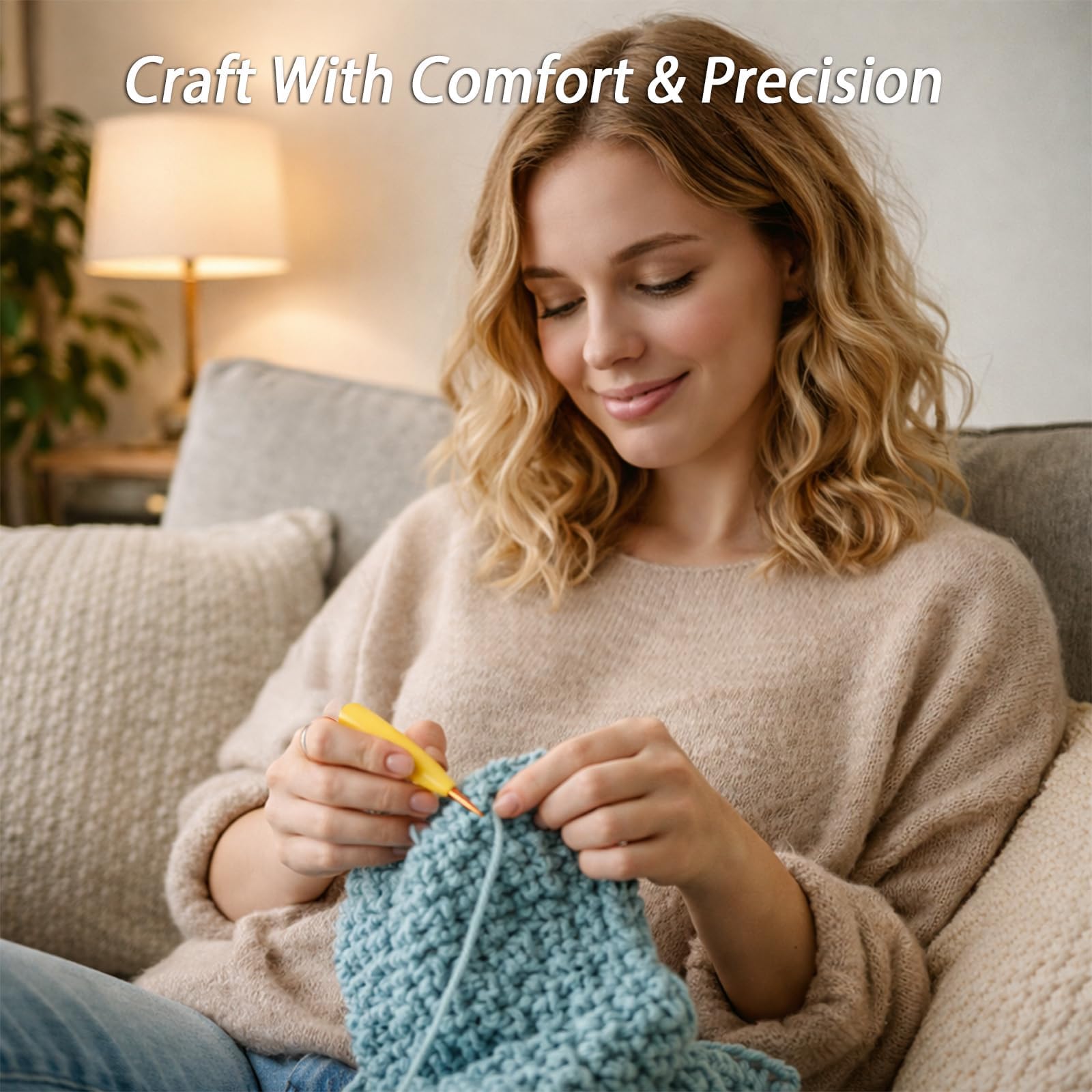 15-Piece Set with 5 Color Options, Crochet Hook Grips, Ergonomic Handle Covers for Crochet Hooks, Comfortable Grip Design, Soft Material for Handmade Crafts and Knitting Projects - 5