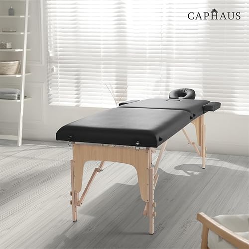 Miniatura 9 de CAPHAUS Mesa de masaje de espuma viscoelástica de 84 pulgadas, cama de masaje plegable y portátil de 28 pulgadas de ancho, cama de salón facial,