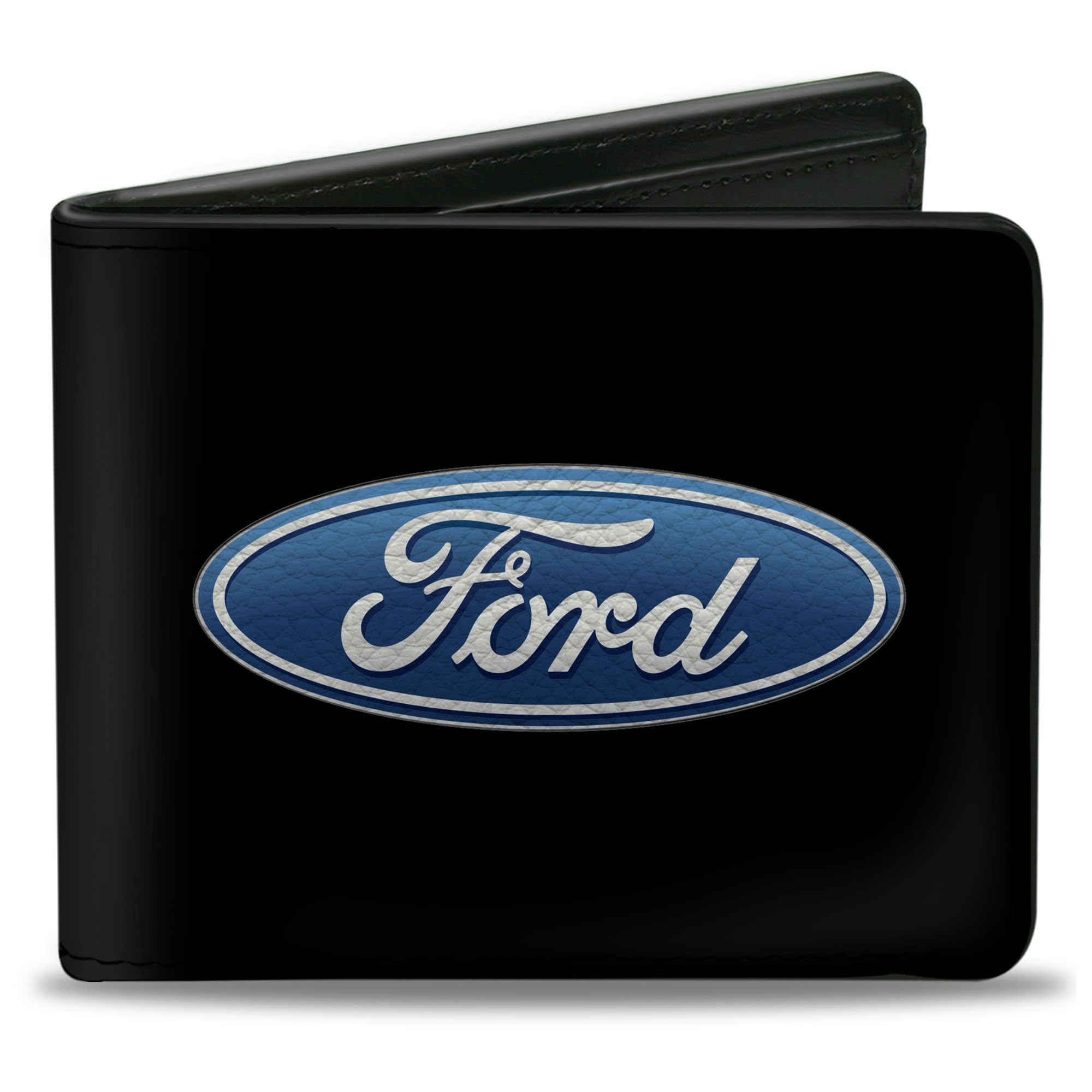 Buckle-Down Men's Multicolor Ford Wallet, Bifold, Ford Oval Logo Centered, Vegan Leather, 4.0" X 3.5", Pu Bifold Wallet - Ford Oval Logo Centered