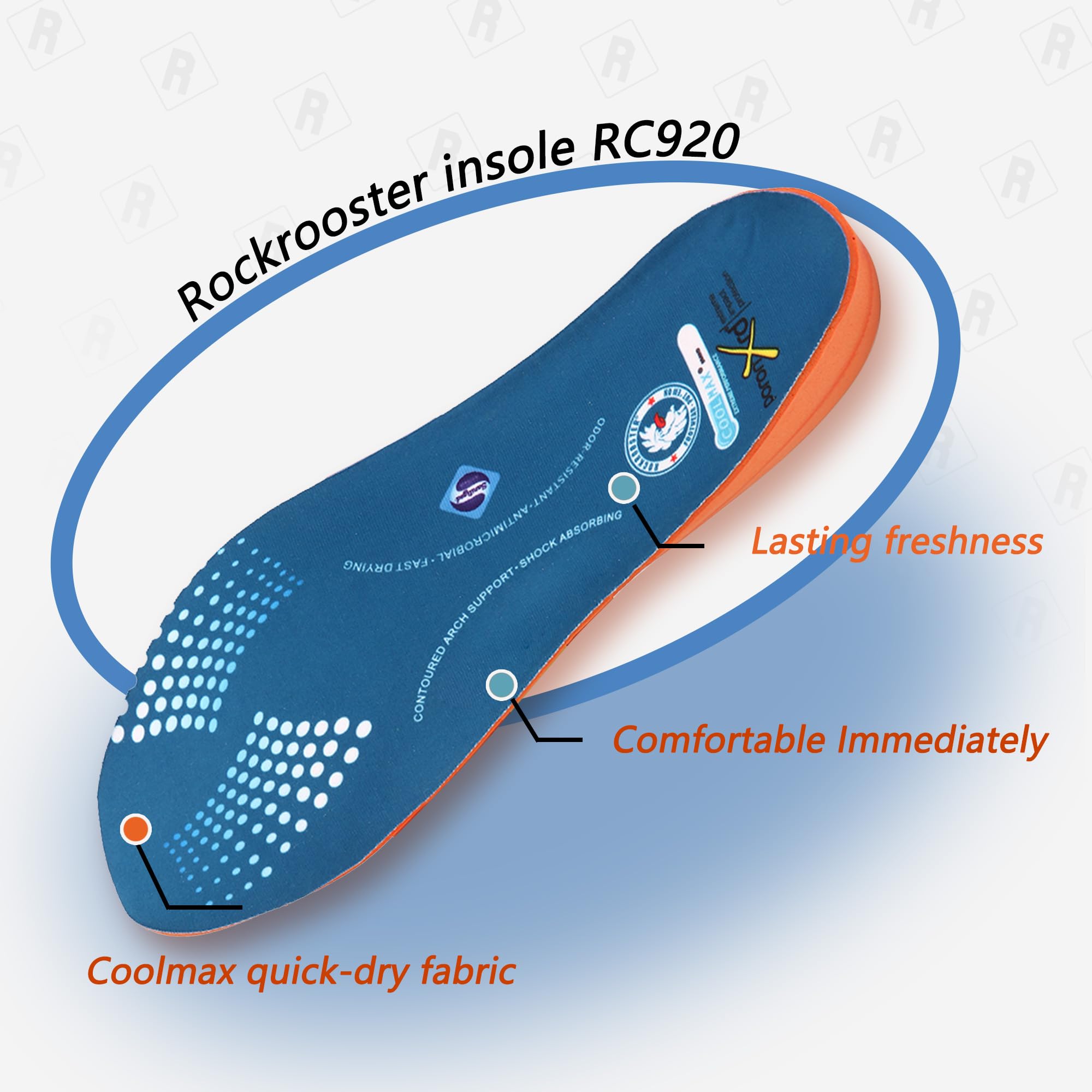 Men\'s Athletic Insoles Size L - Shock Absorption Arch Support for Running Run Support Low Arch: Carbon Fiber Insoles for Running Shoes  main image 4