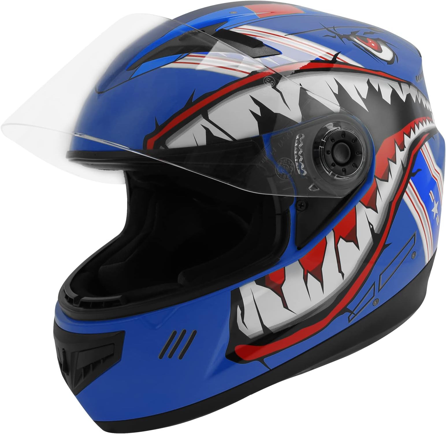 TCMT Dot Youth & Kids Motocross Offroad Street Helmet Full Face Shark Motorcycle Youth ATV Helmet Dirt Bike Motocross ATV Helmet