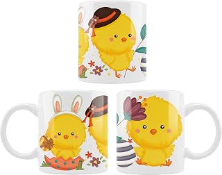 mug EASTER CUTE CHICKENS - ceramic Super Mug - Novelty Office Birthday Christmas Coffee Gift Tea Cup Present Funny Mug