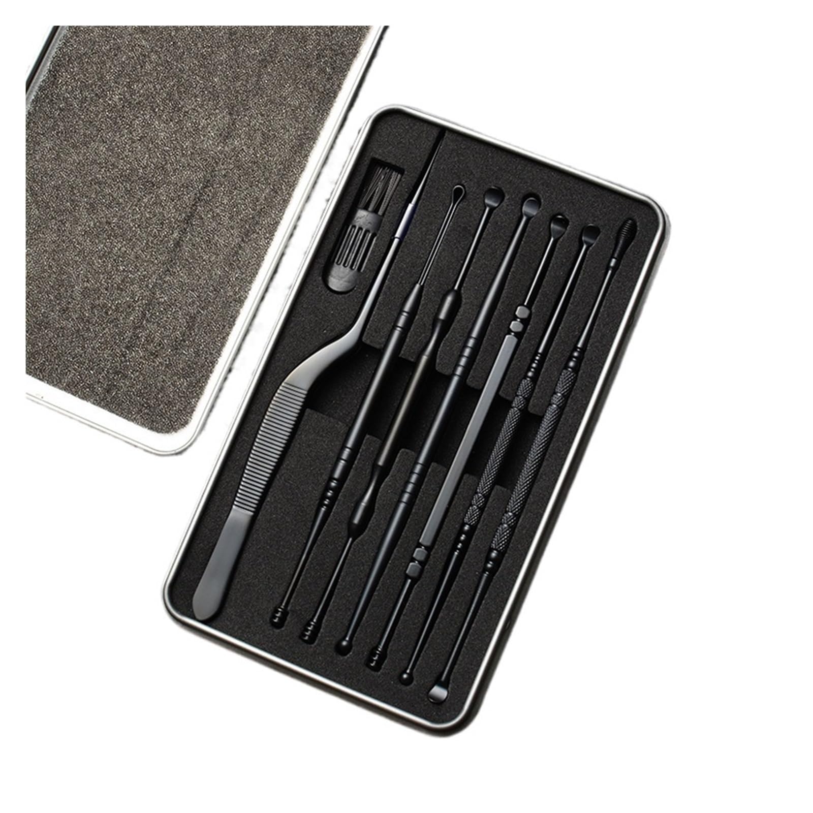 DYYEUAVT Ear Cleaner Earpick Sticks Wax Removal Tool Care Ear Cleanser Spoon Earwax Remover(Black)