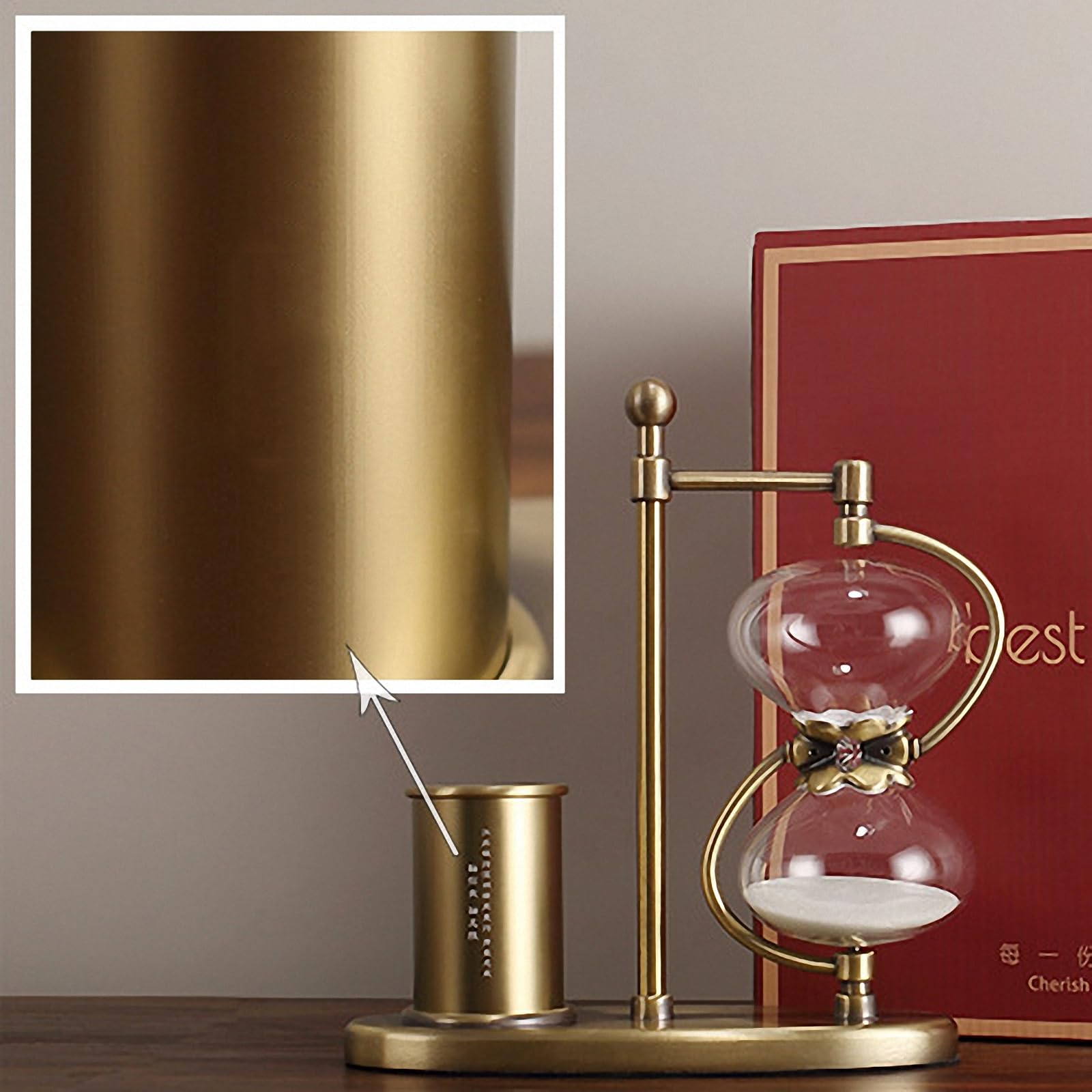 Oficina de Estudio 15/30/60 Minutos Escritorio Reloj de Arena portalápices Temporizador de Arena, gestión del Tiempo Retro sincronización decoración Adornos Regalos,Style2,15min