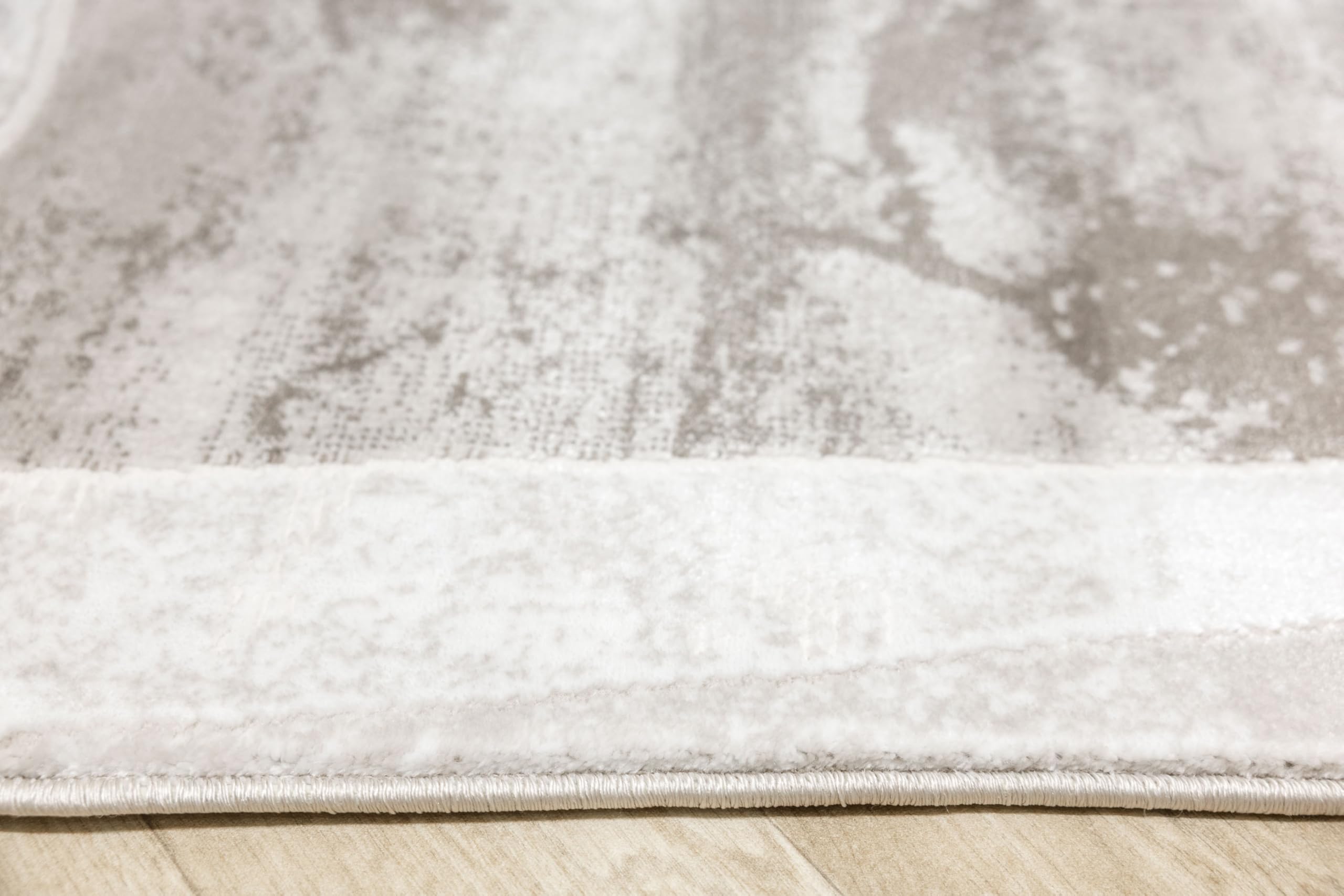 Teppiche Selenne Wohnzimmer, Unregelmäßige Form, Grau, Beige, 80x150 cm,Teppich Schlafzimmer, Tepich Waschbarer, Teppich groß, Bedroom Carpets, Rug The Carpet Living Room, Area Rugs,