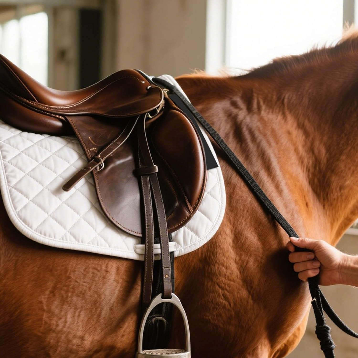 5 Pcs Horse Saddle Pad, Saddle shims for Pressure Horse Relief, Shock Absorbing Memory Foam Inserts for Equines Protection, Cushioned Support Shims for Horseback Riding (2 Sizes Included)