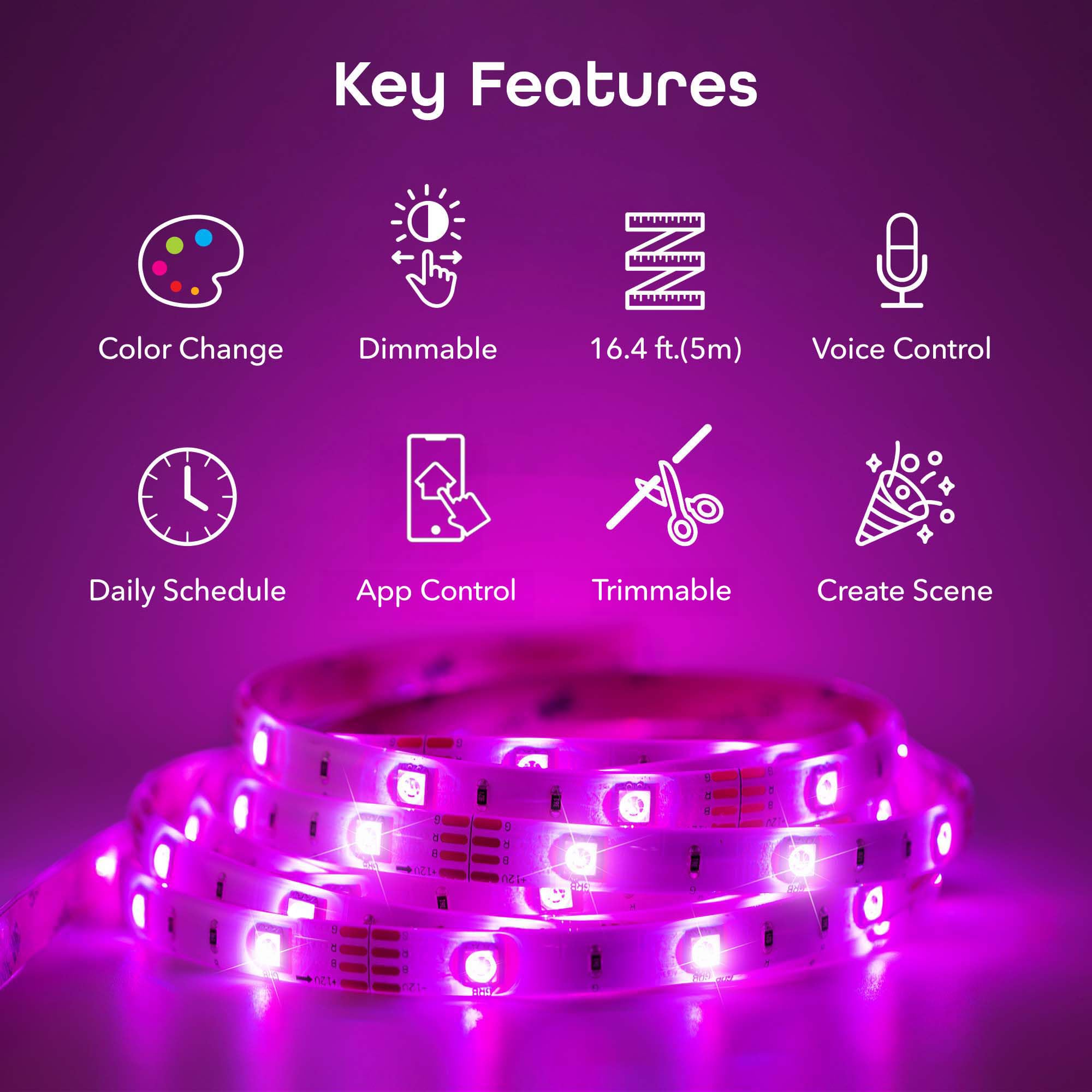 Striscia LED Geeni Prisma 16 M Colori WiFi - Dettaglio