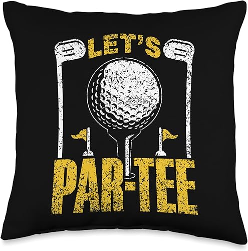 Miniatura 5 de Club Golfing Golfer Golf Funny Let's Par-Tee Hobby Golfer - Cojín de golf, 18 x 18 pulgadas, multicolor