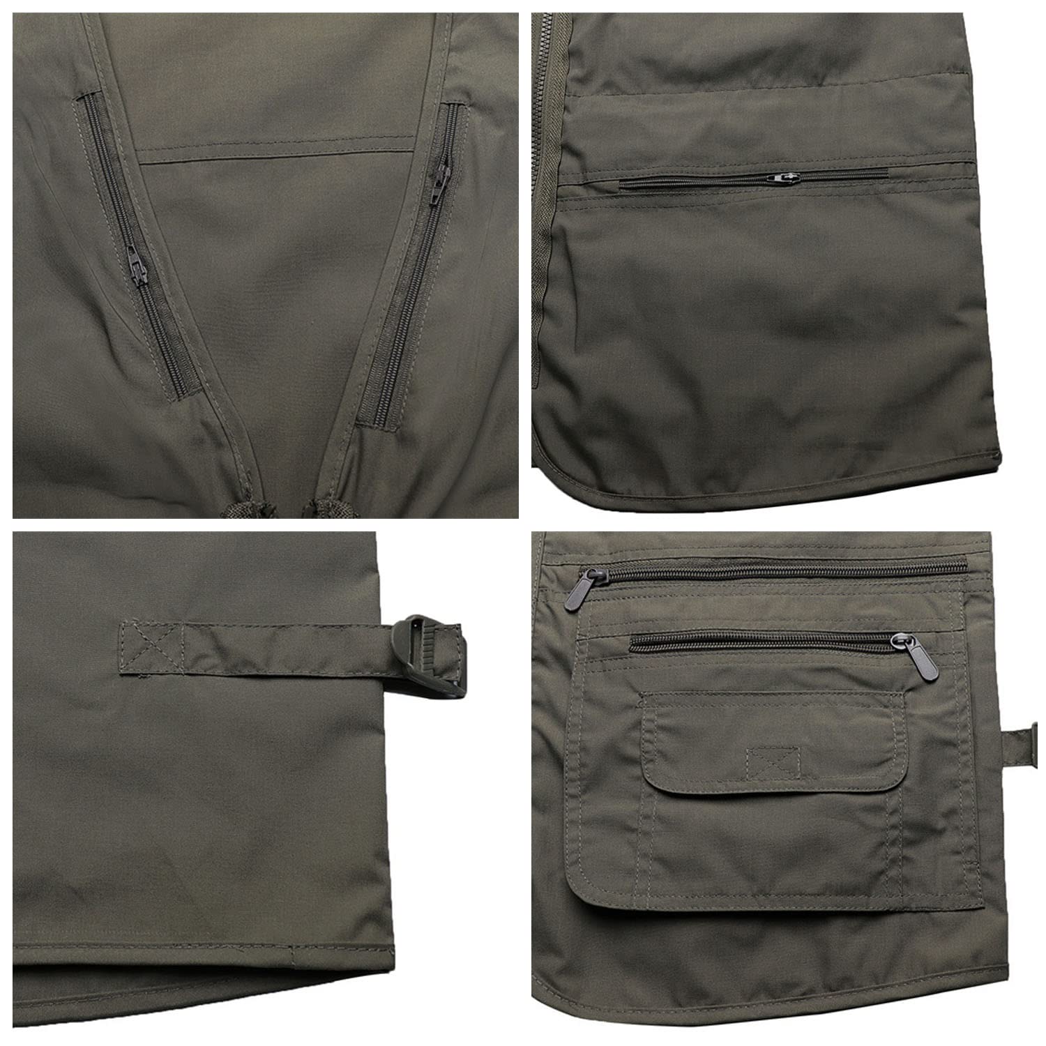 Chaleco para Hombre Chaleco con Multibolsillos Sin Mangas Chaleco De Pesca Casual para Exteriores Chaqueta De Fotografía De Viaje Multifuncional