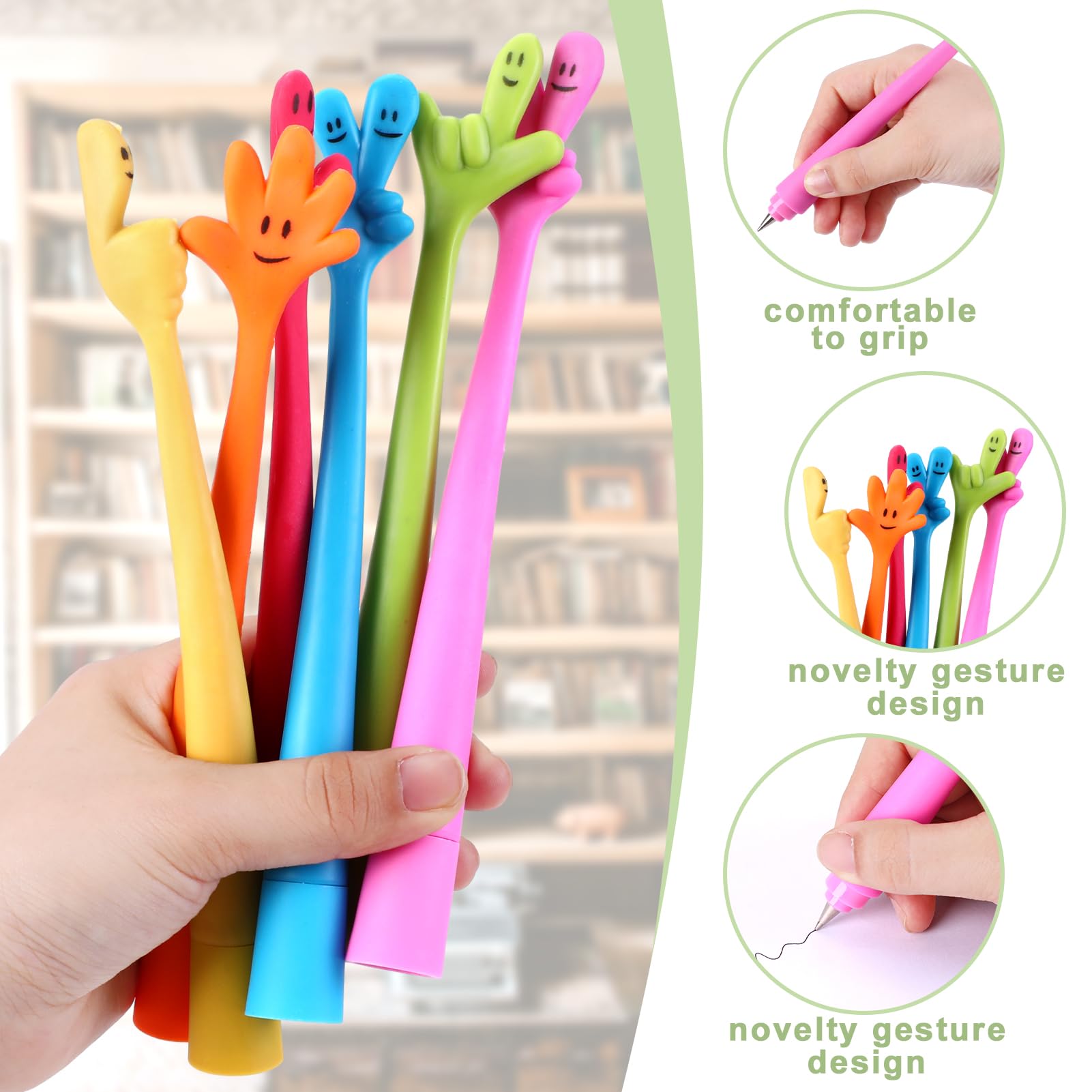 12 Stück Finger Kugelschreiber - Lustige Cartoon Stifte Für Kinder & Büro