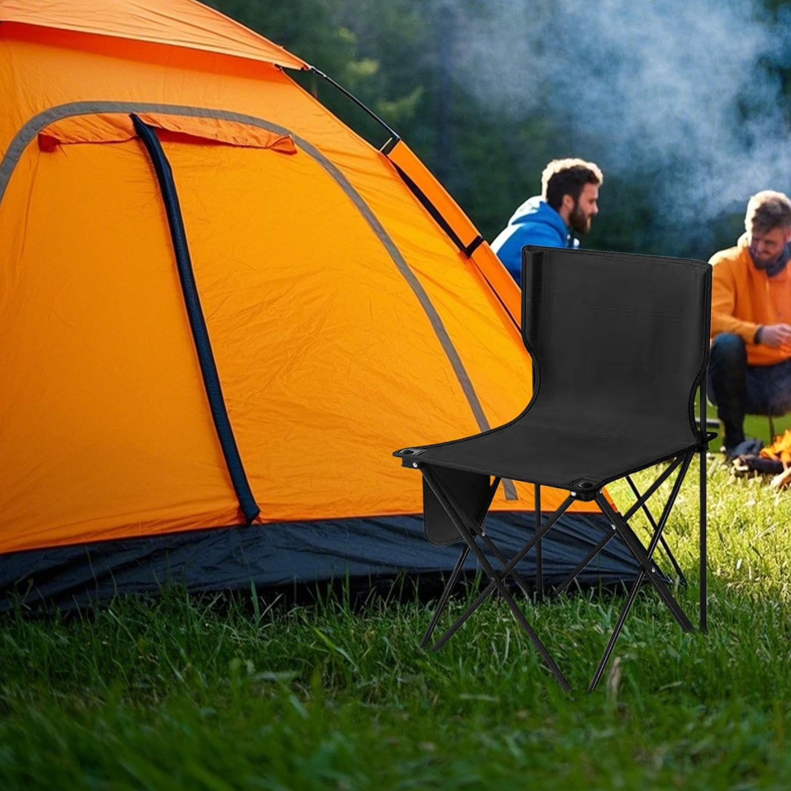 Sedia pieghevole, sedia da campeggio pieghevole - Sedia esterna portatile | Supporto 286 lb, attrezzatura da campeggio con borsa portaoggetti per il viaggio Picnic Beach Festival Festival Trekking