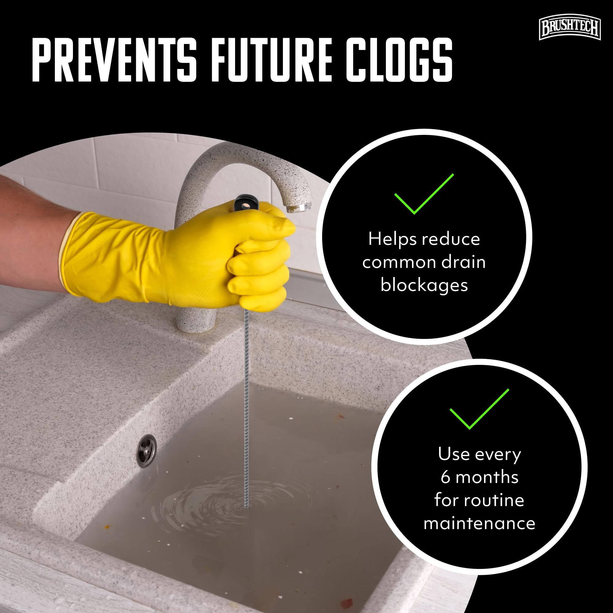 Flexible Drain Brush - Clear Clogs Easily -4 Flexible Drain Brush - Clear Clogs Easily -4