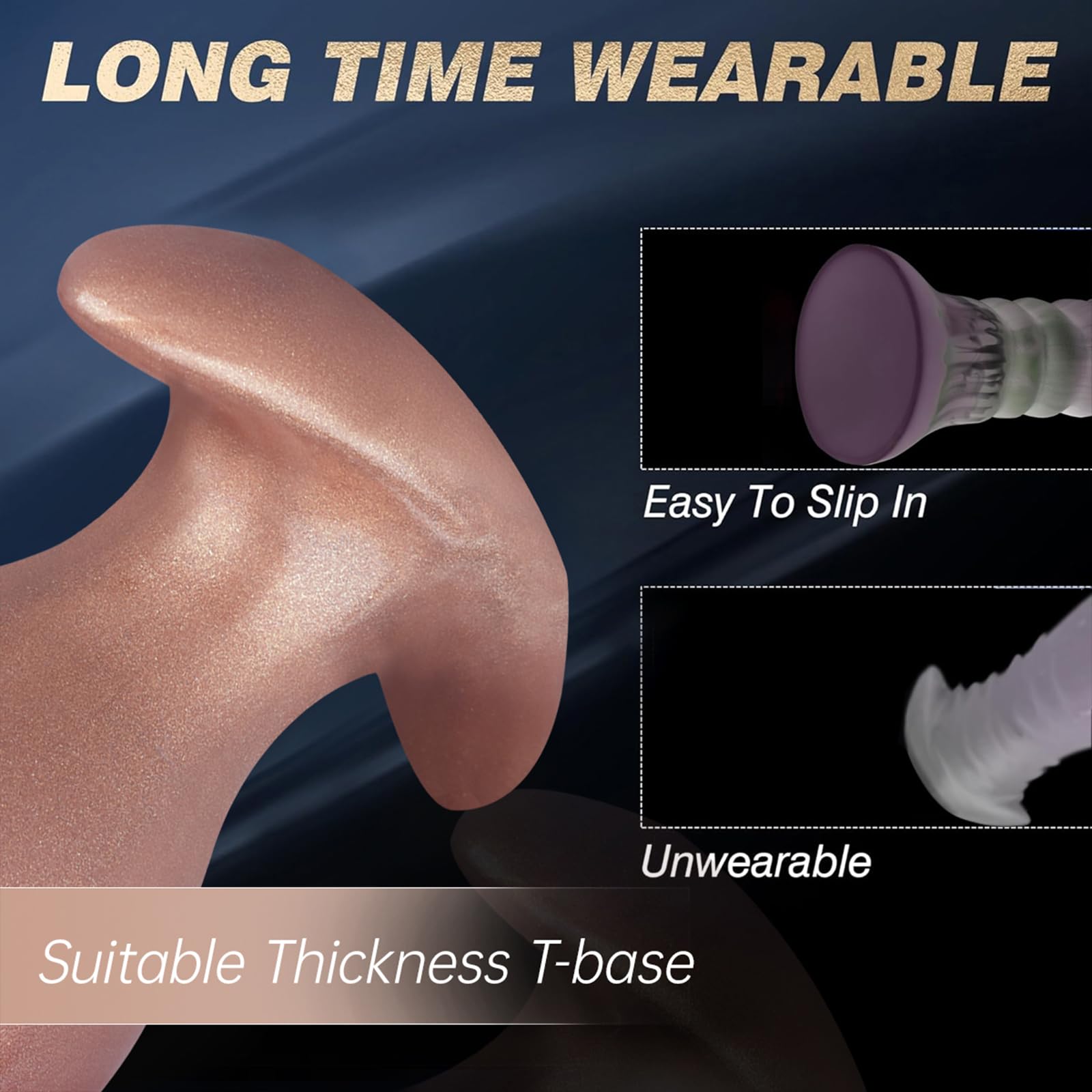 AMAZBEE Plug anal de silicona Monster Egg Expansor anal en forma de T Entrenador de próstata con forma de huevo de dragón Juguete sexual para hombres y mujeres (L)
