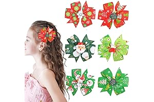 6 Packs Christmas Hair Bows for Kids: Embracing the Spirit of Holiday Cheer